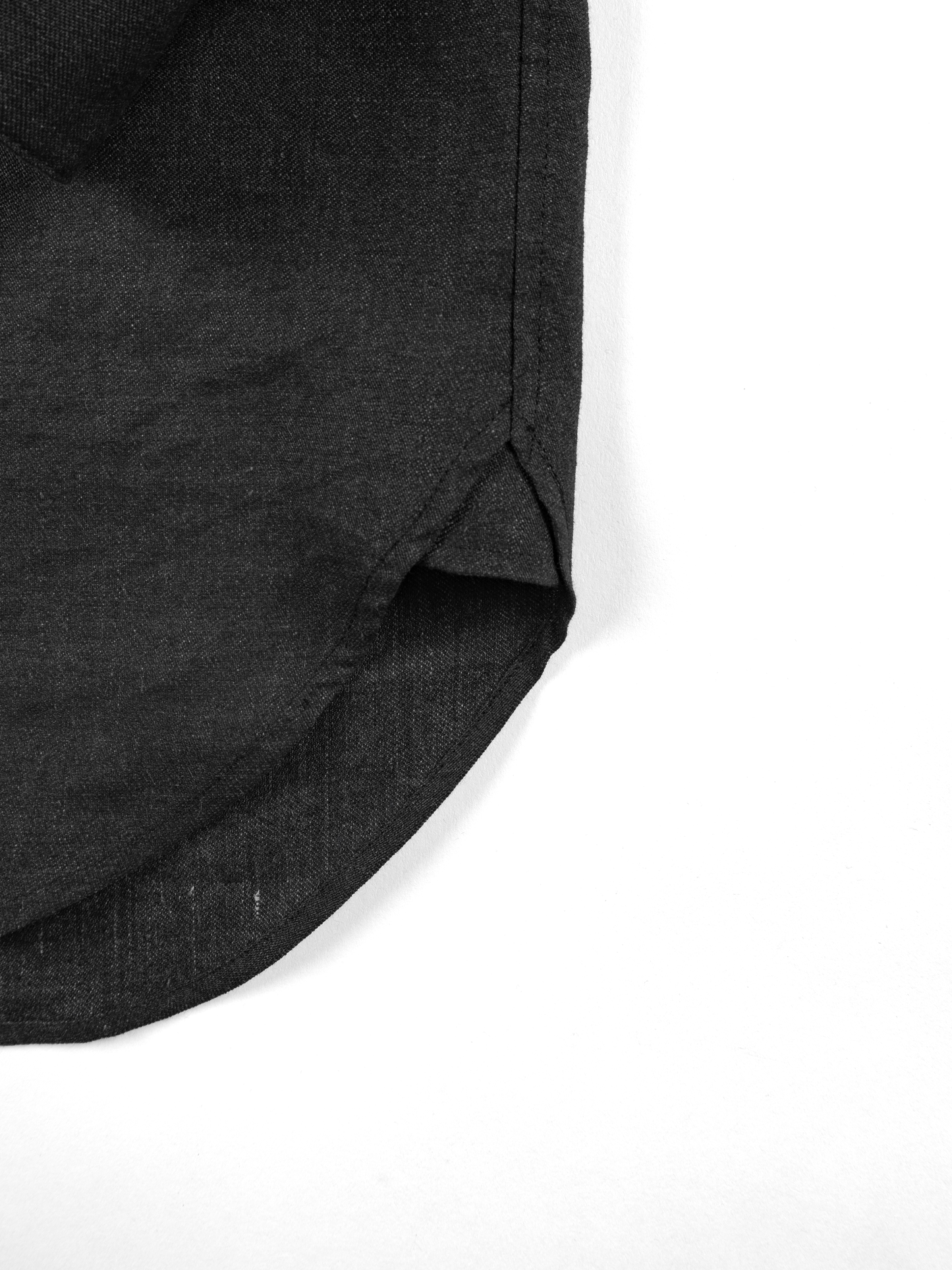 LINEN/PAPER/WOOL WASHED TWILL W POCKET SHIRTS|TOP BLACK