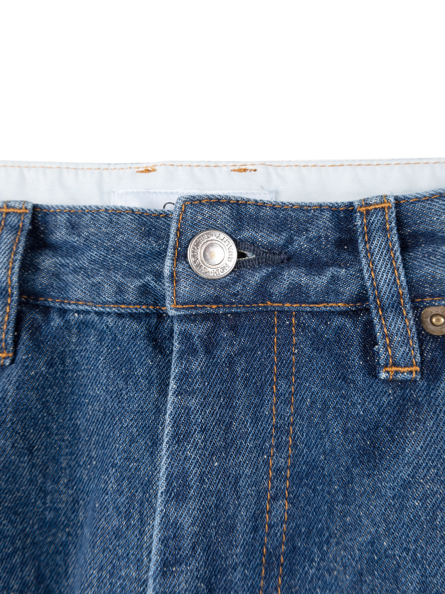 SILK/COTTON ONE TUCK JEANS for WOMENS|BLUE