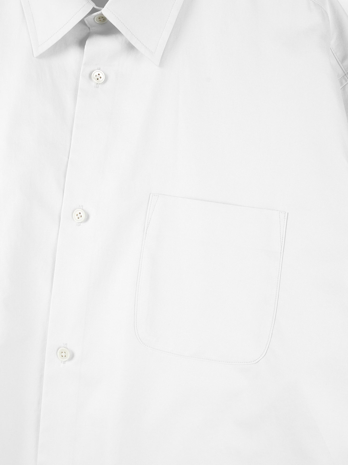 FINX COTTON TWILL HALF SLEEVE SHIRTS|WHITE