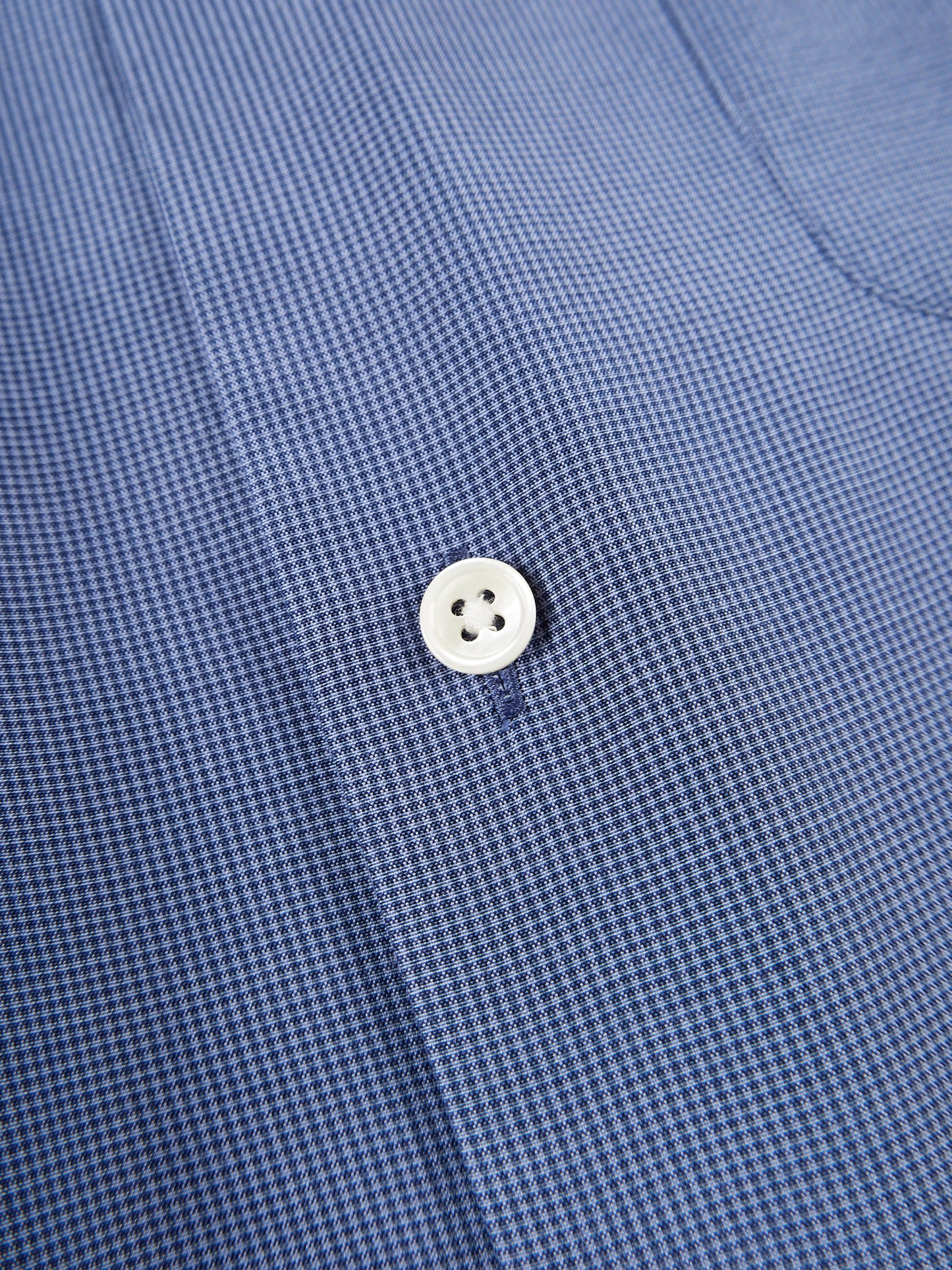 SILK/COTTON MICRO CHECK HALF SLEEVE SHIRTS|BLUE