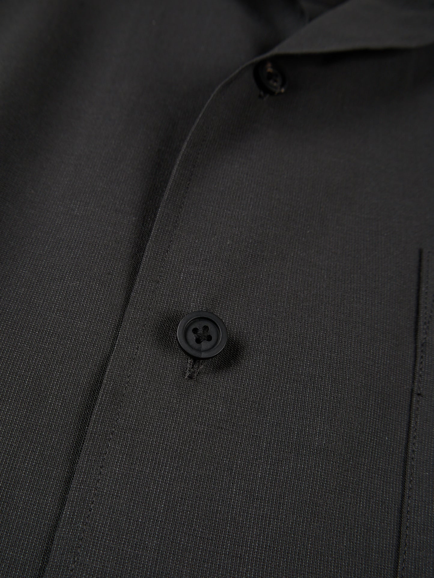 Super160's WOOL/ PAPER HALF SLEEVE SHIRTS|BLACK