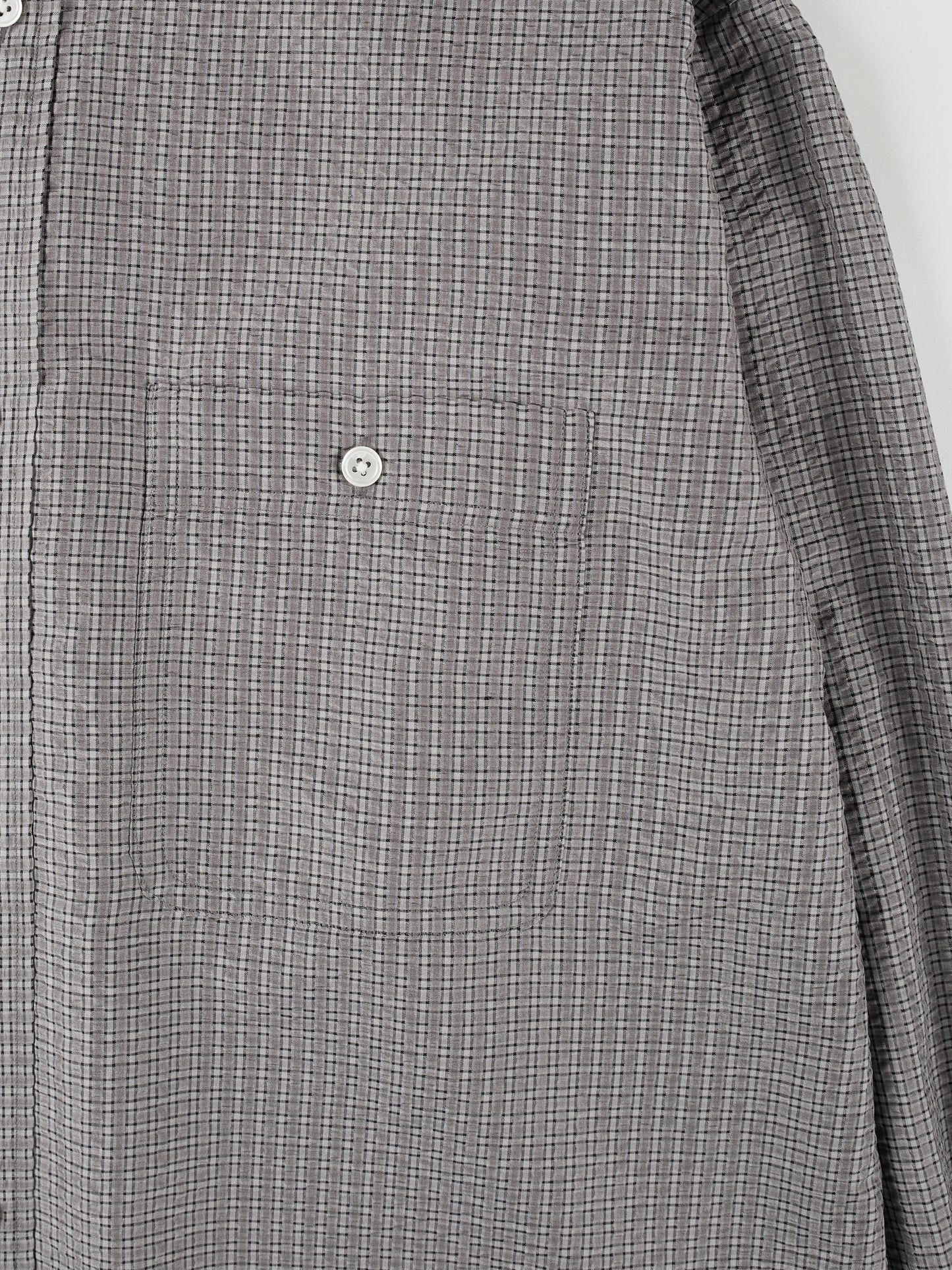 SILK SUCKER CHECK SHIRTS|GRAY CHECK