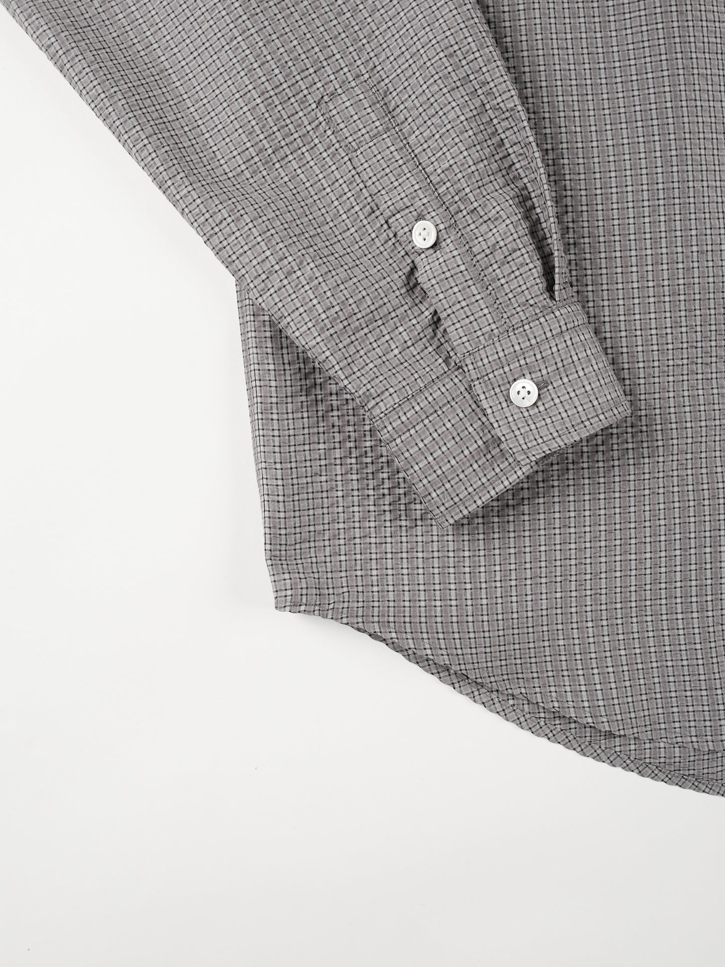 SILK SUCKER CHECK SHIRTS|GRAY CHECK