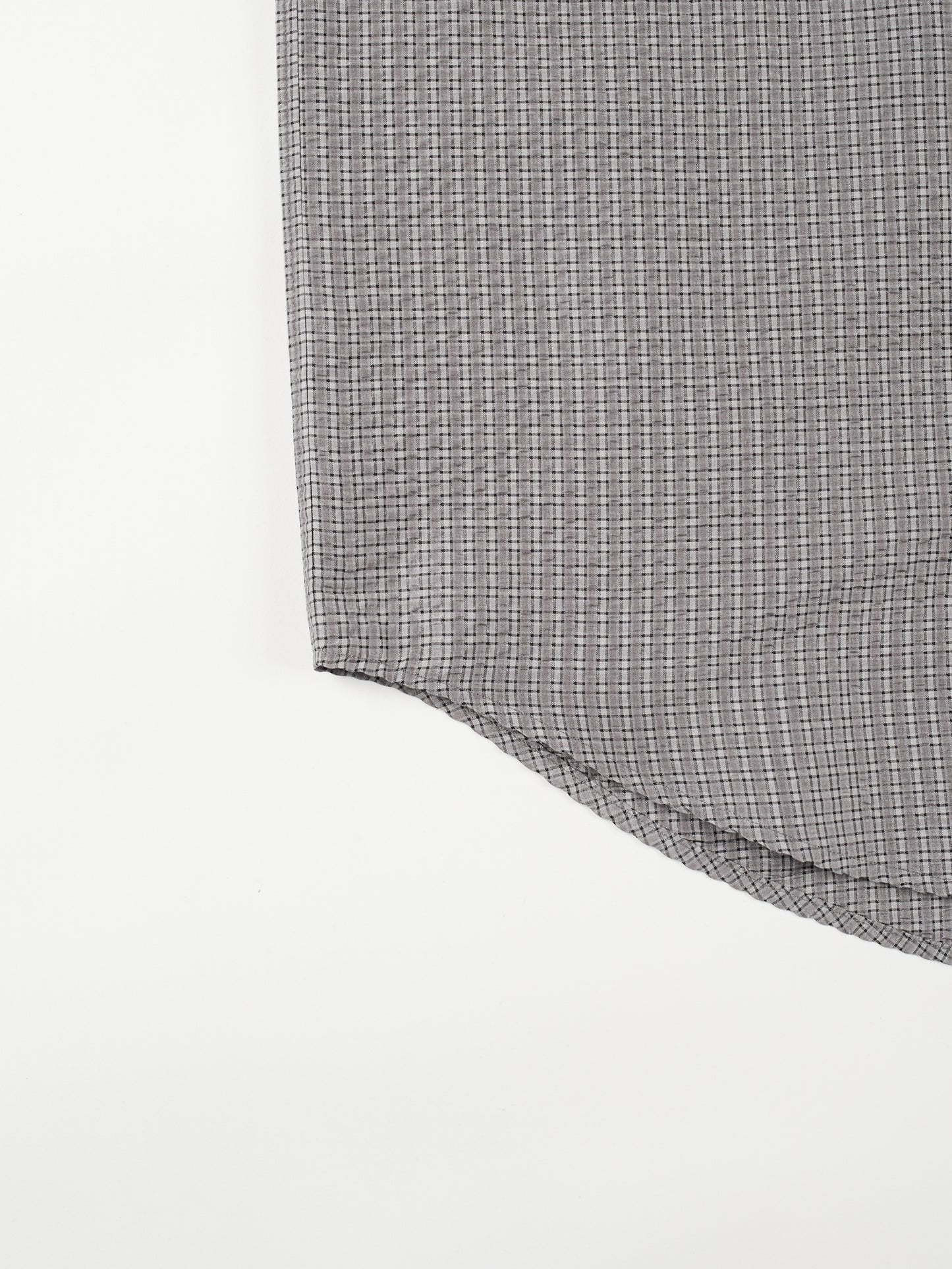 SILK SUCKER CHECK SHIRTS|GRAY CHECK