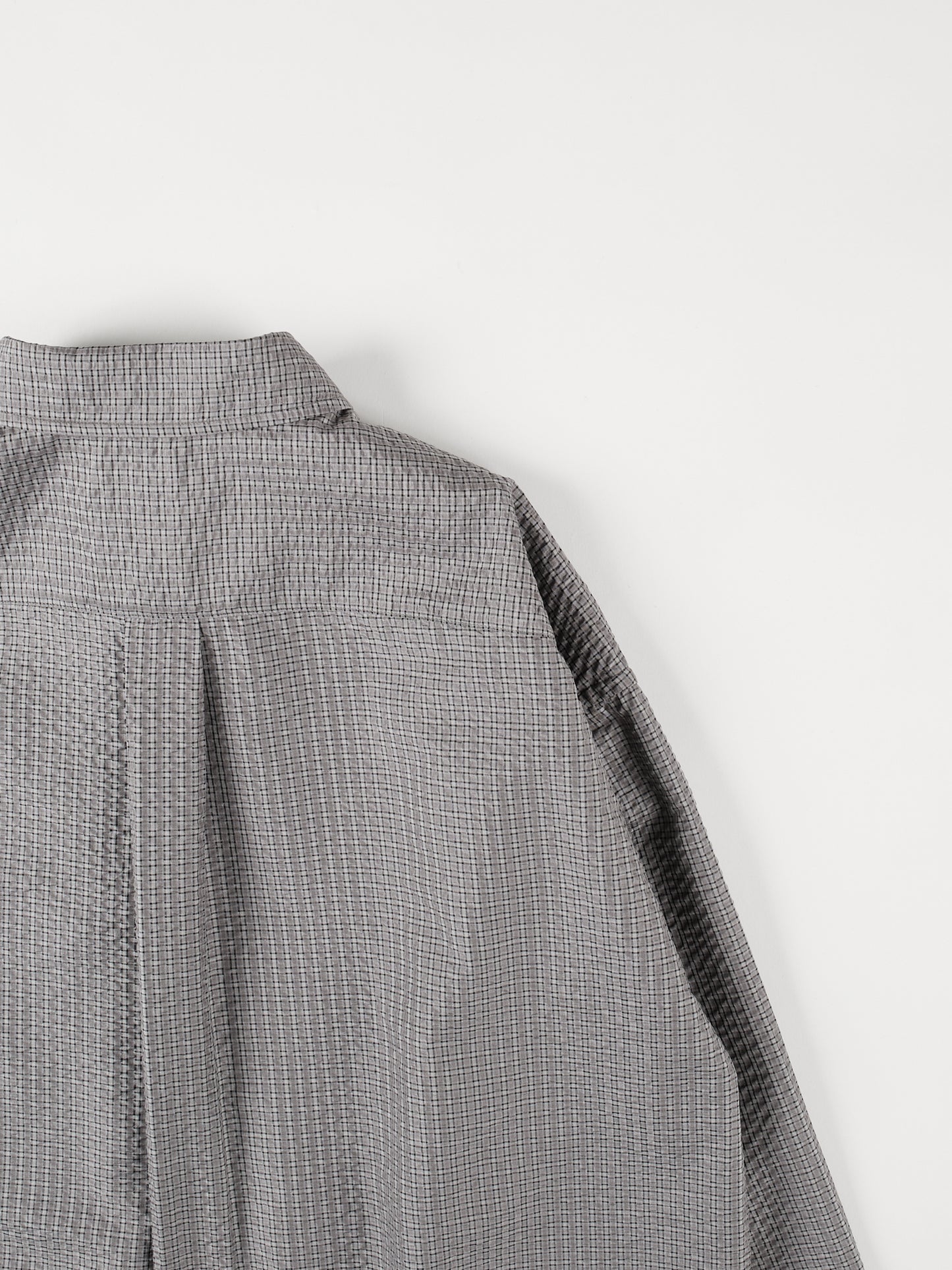 SILK SUCKER CHECK SHIRTS|GRAY CHECK