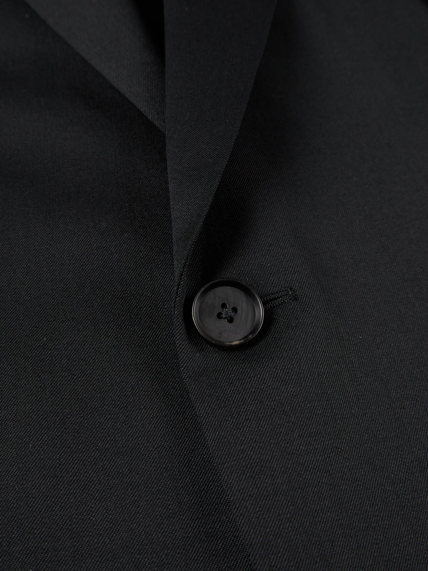 Super130's Worsted Wool Light Gabardine Tailored Jacket|Black
