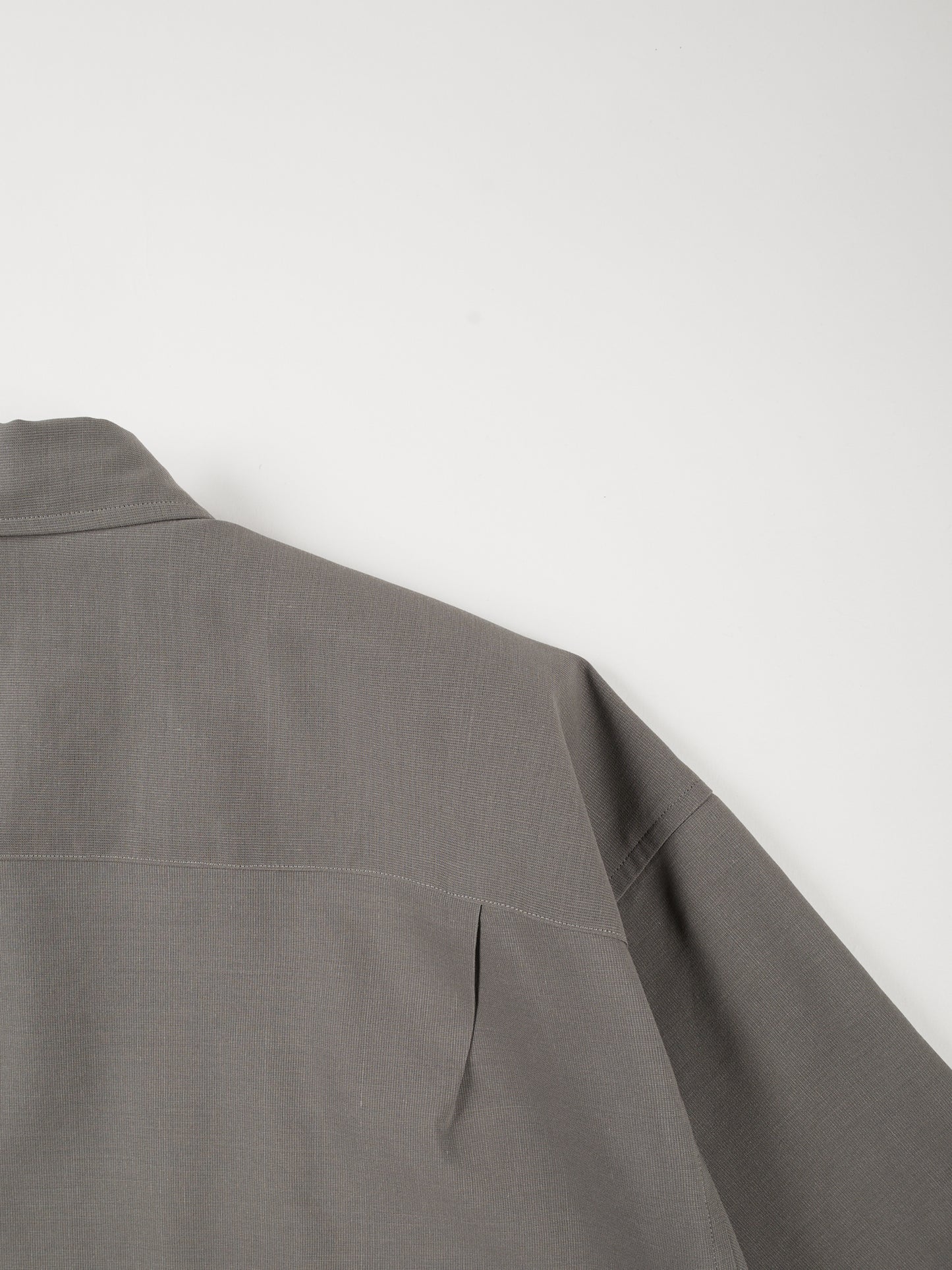 Super160's WOOL/ PAPER HALF SLEEVE SHIRTS|GRAY