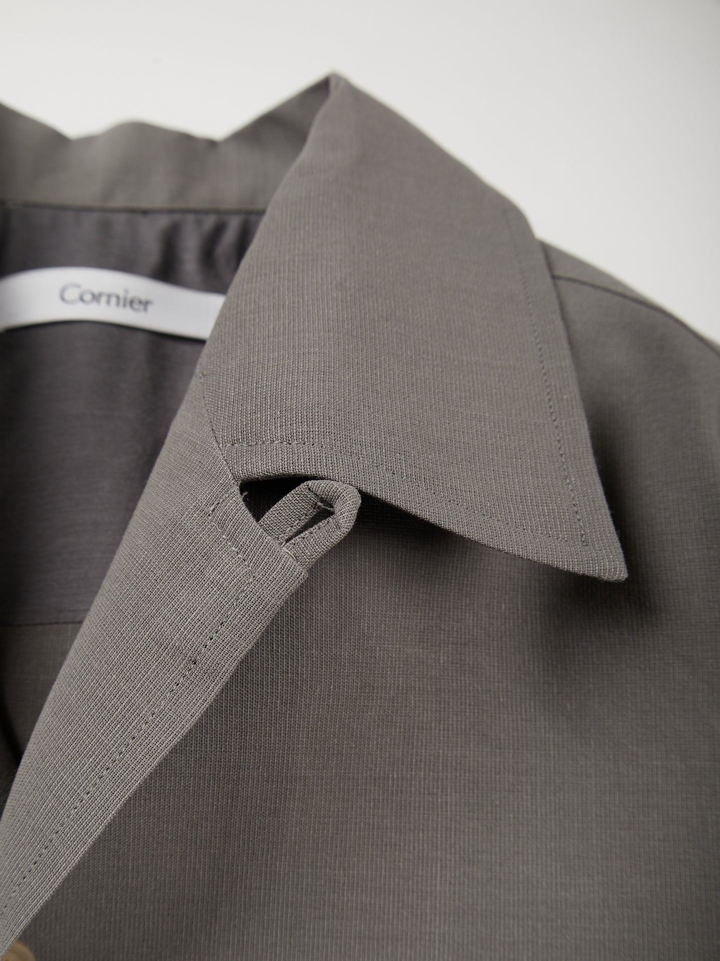 Super160's WOOL/ PAPER HALF SLEEVE SHIRTS|GRAY