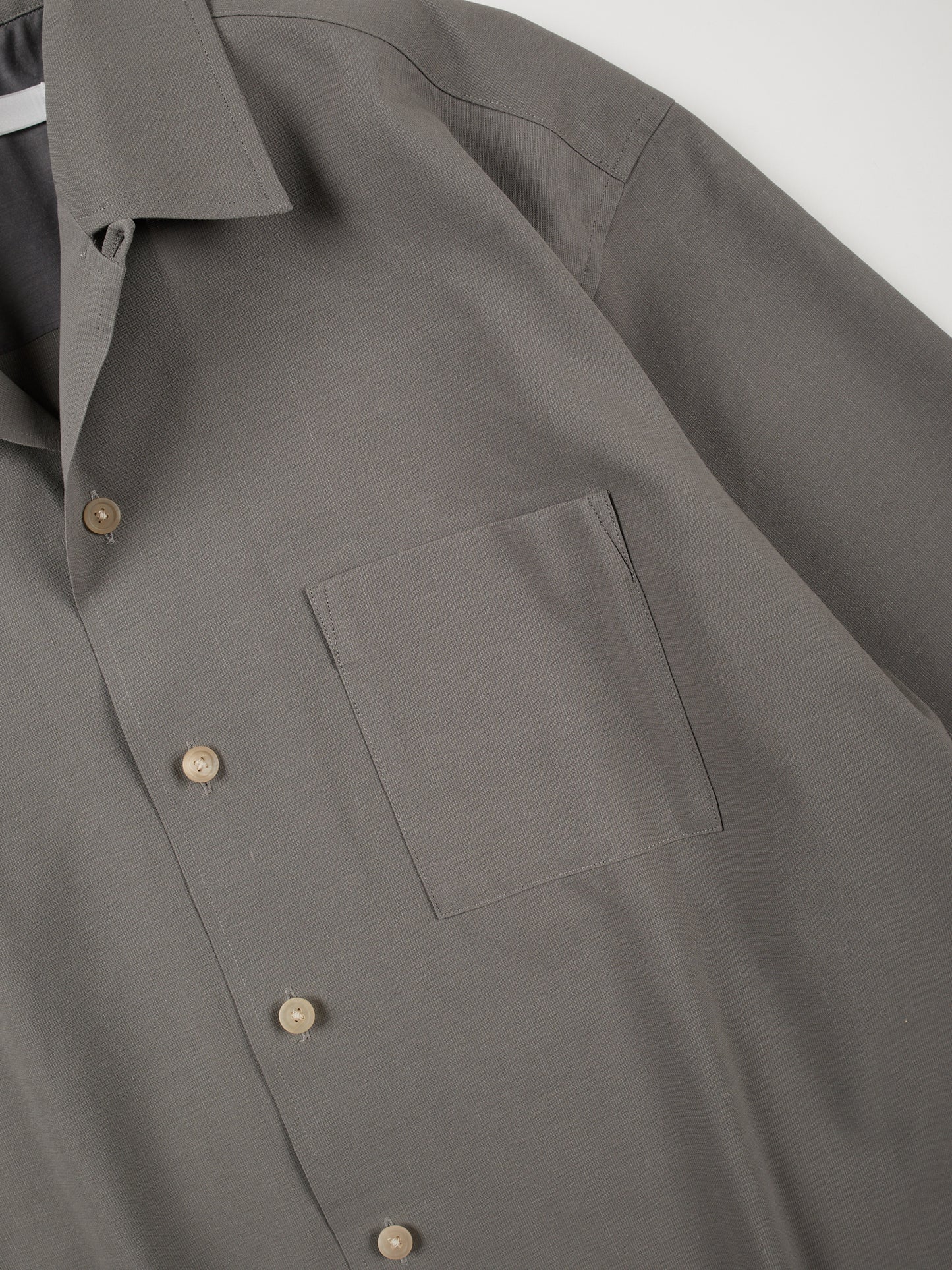 Super160's WOOL/ PAPER HALF SLEEVE SHIRTS|GRAY