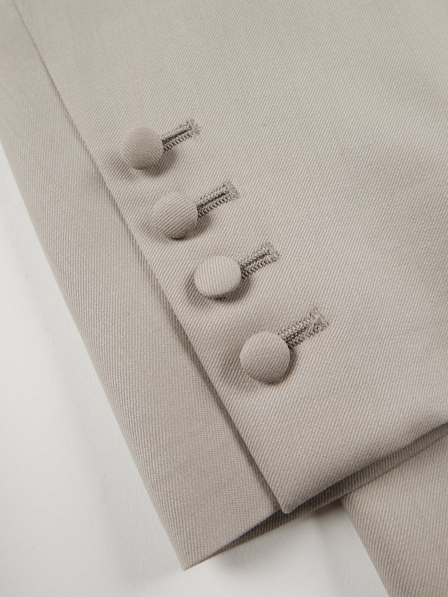 Super130's WOOL LIGHT GABARDINE TAILORED JACKET for WOMEN|DUSTY BEIGE