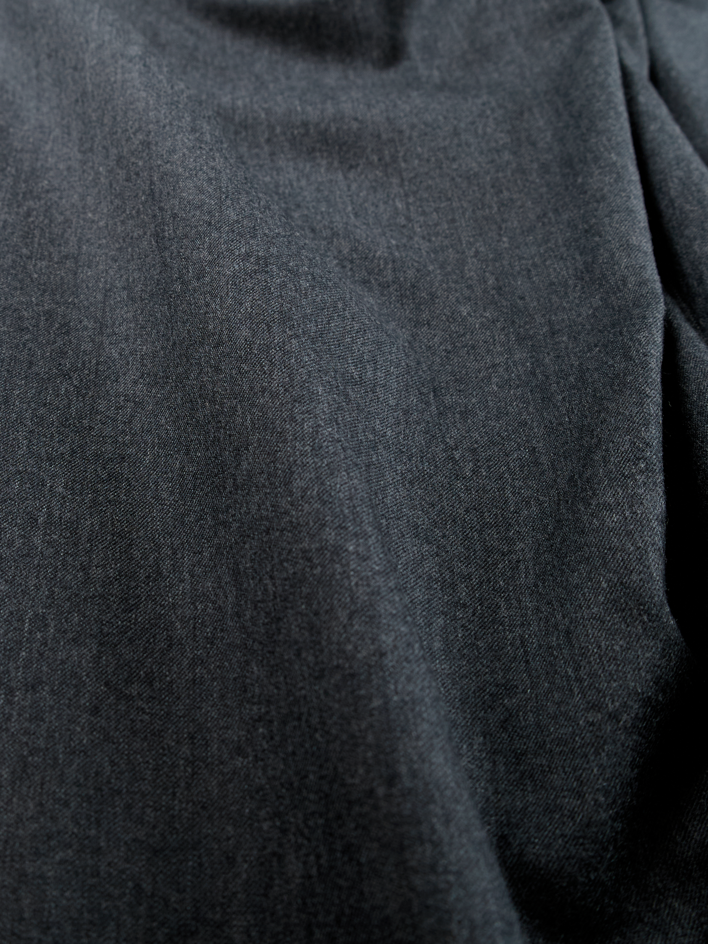 Super130's WORSTED WOOL LIGHT MILLED WIDE PANTS|TOP GRAY