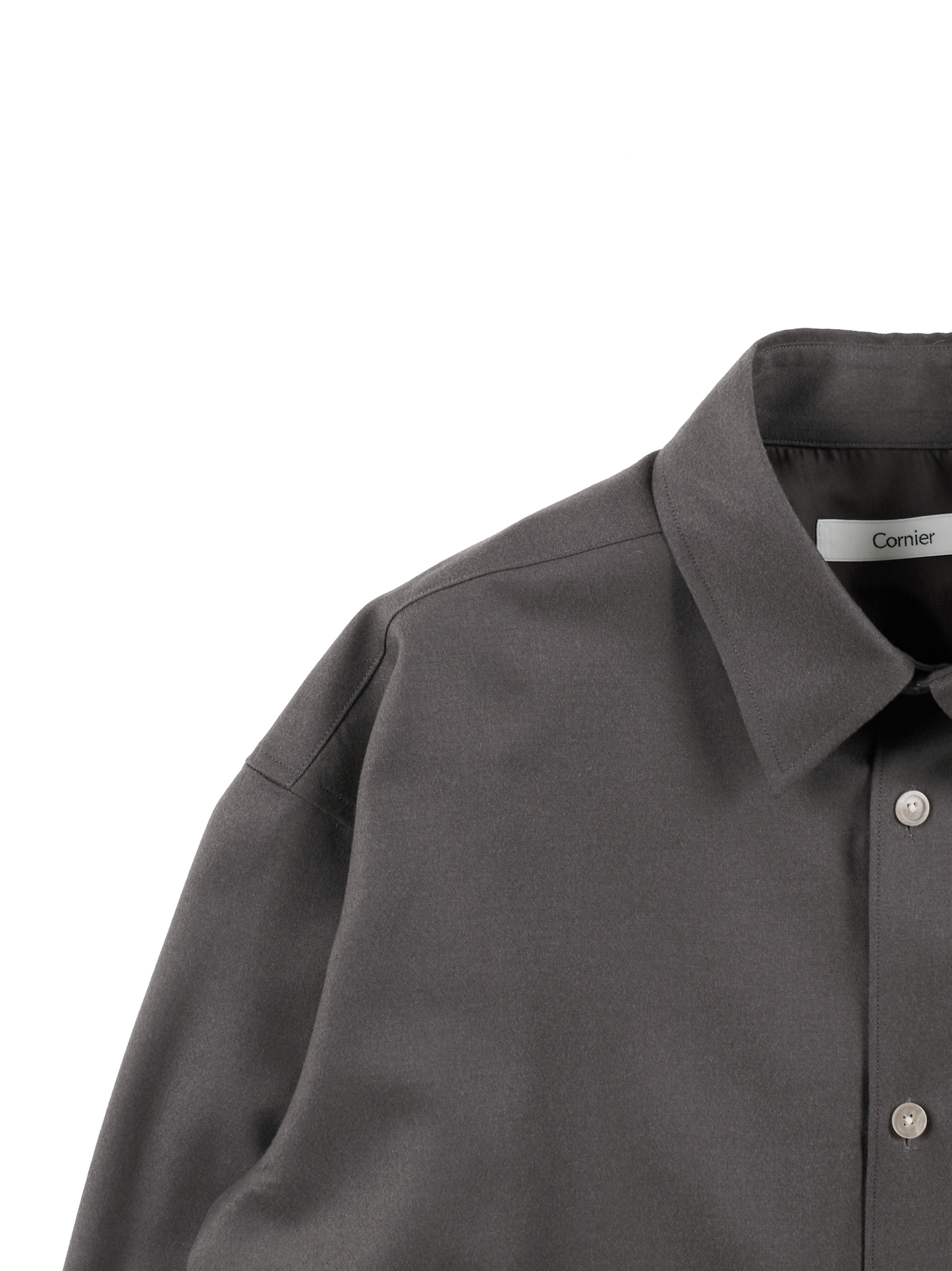 Super160's WOOL LIGHT MILLED SHIRTS|MOCHA