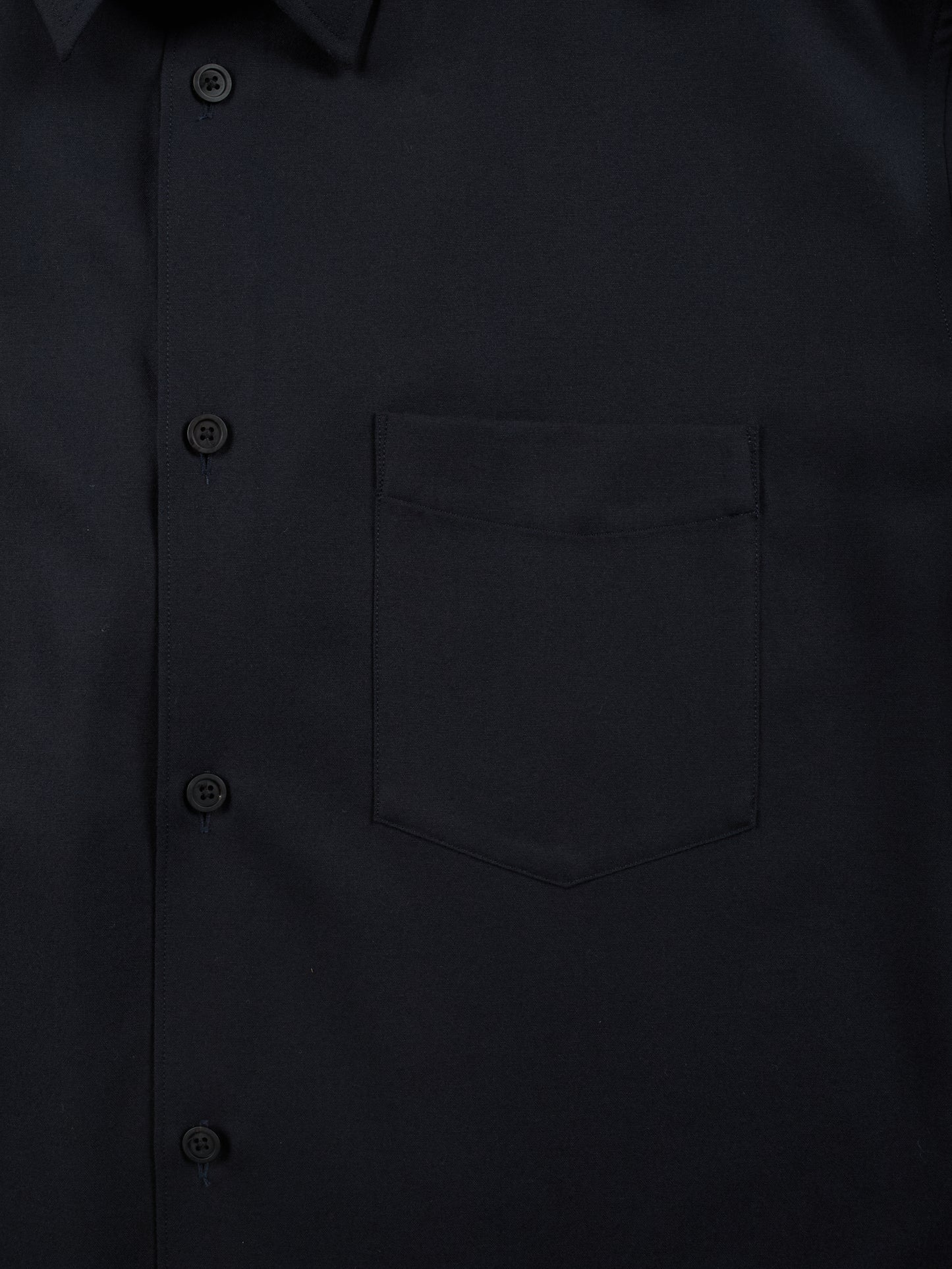 Super160's WOOL LIGHT MILLED SHIRTS|SPACE NAVY