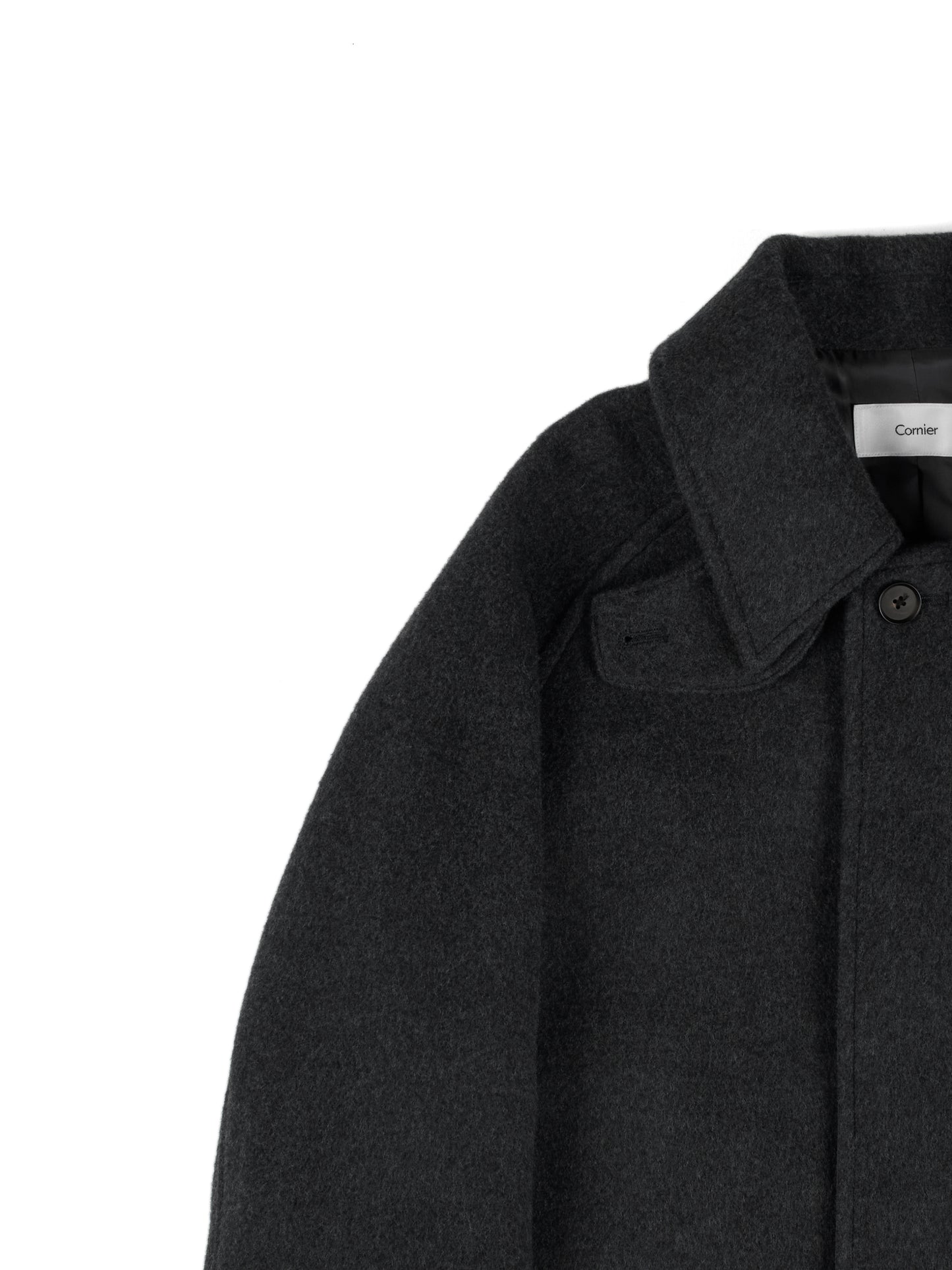 WOOL/CASHMERE MOSSER BALMACAAN COAT|TOP BLACK