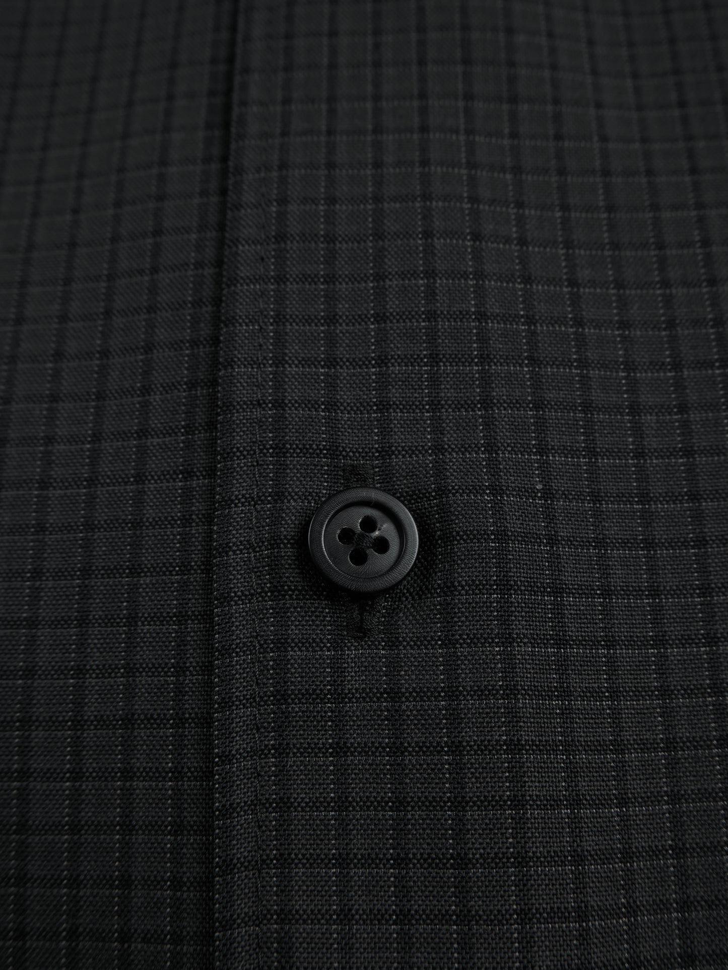Super160's WOOL/SILK CHECK SHIRTS|BLACK CHECK