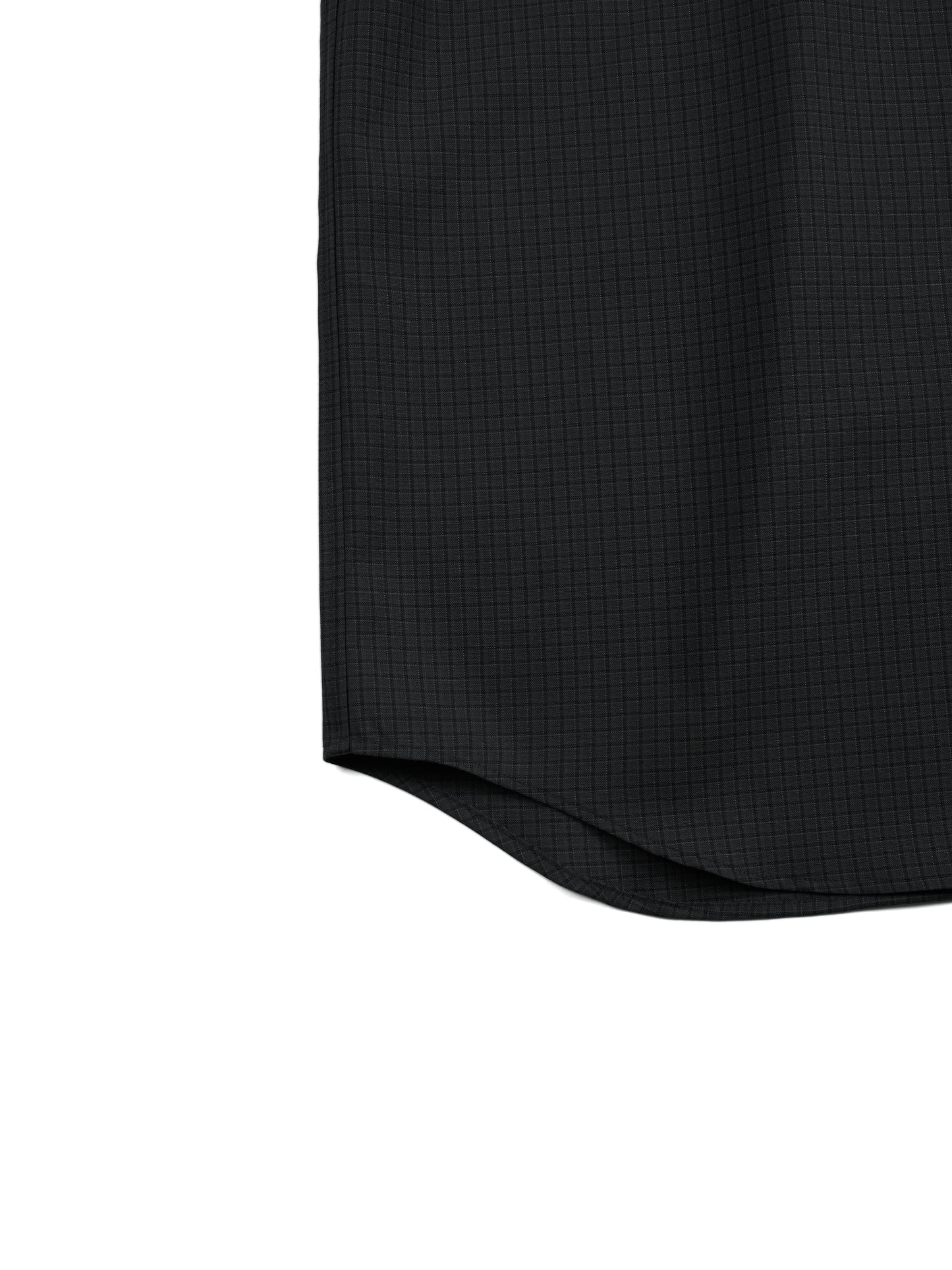 Super160's WOOL/SILK CHECK SHIRTS|BLACK CHECK