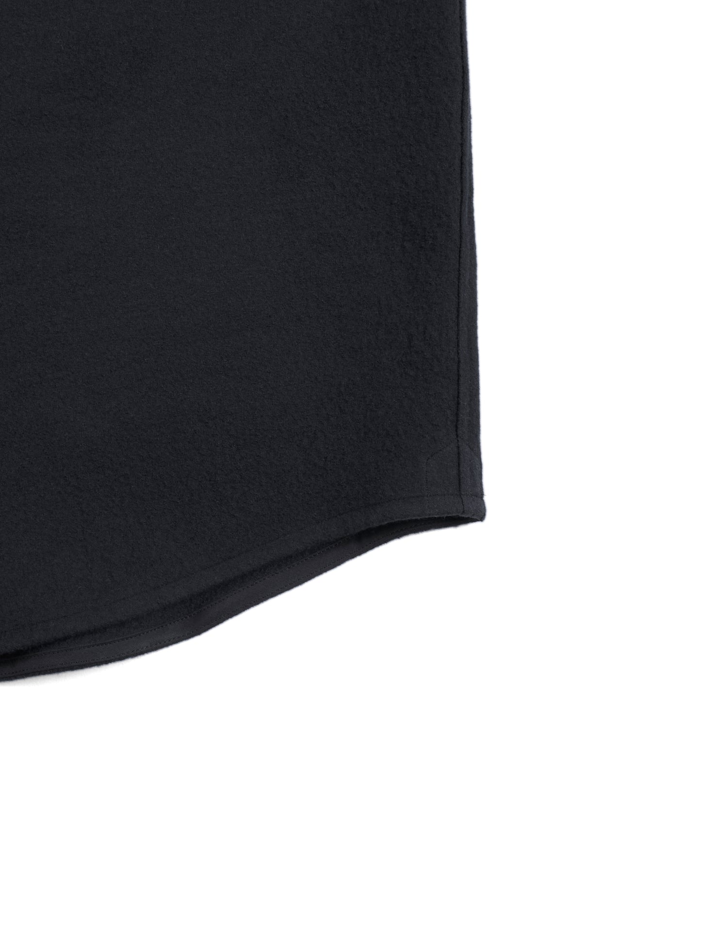 Super160's WOOL CRATER JERSEY SHIRTS|BLACK