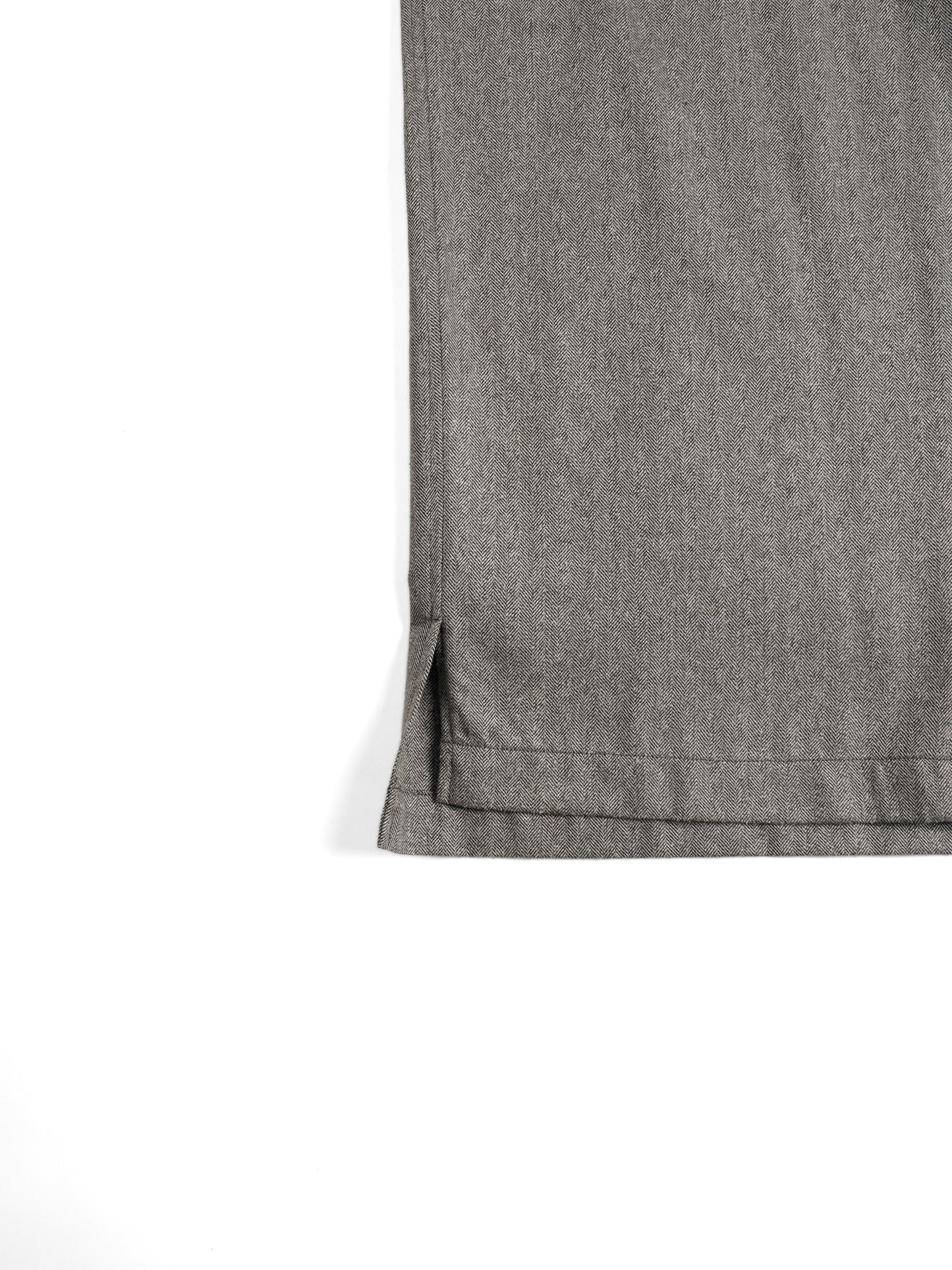 Super130's WOOL/SILK HERRINGBONE SHIRTS|BROWN