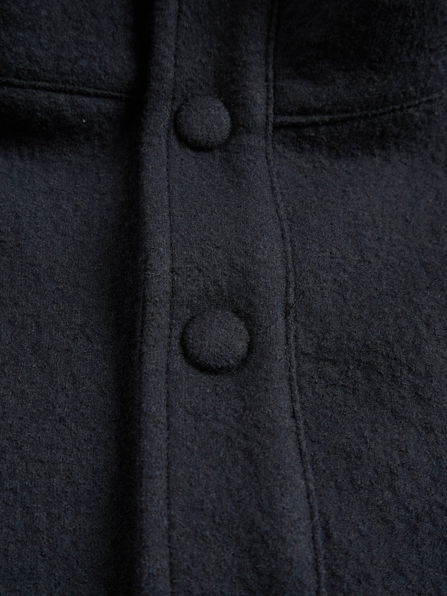 Super160's WOOL CRATER JERSEY PULLOVER|BLACK