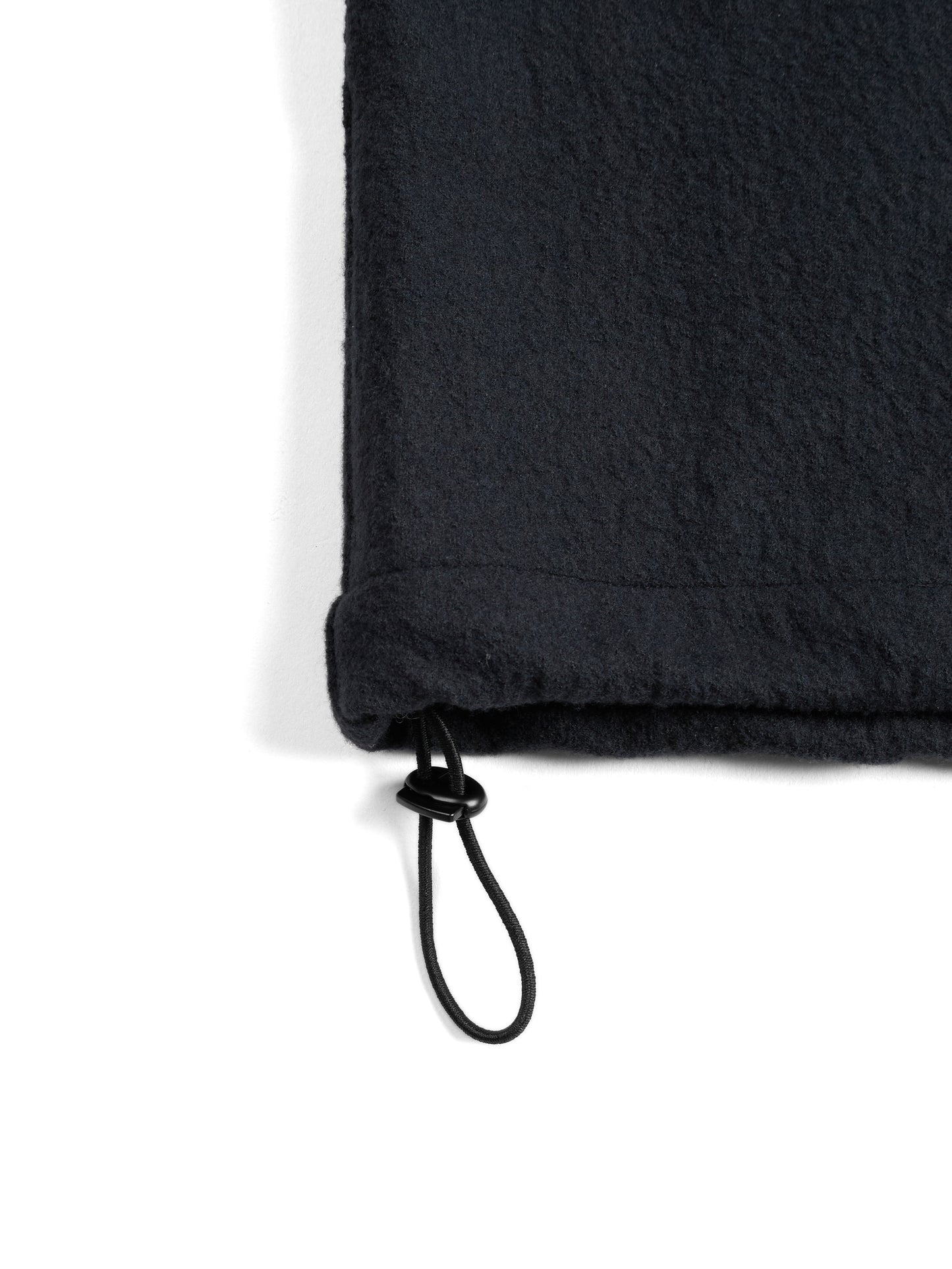 Super160's WOOL CRATER JERSEY PULLOVER|BLACK