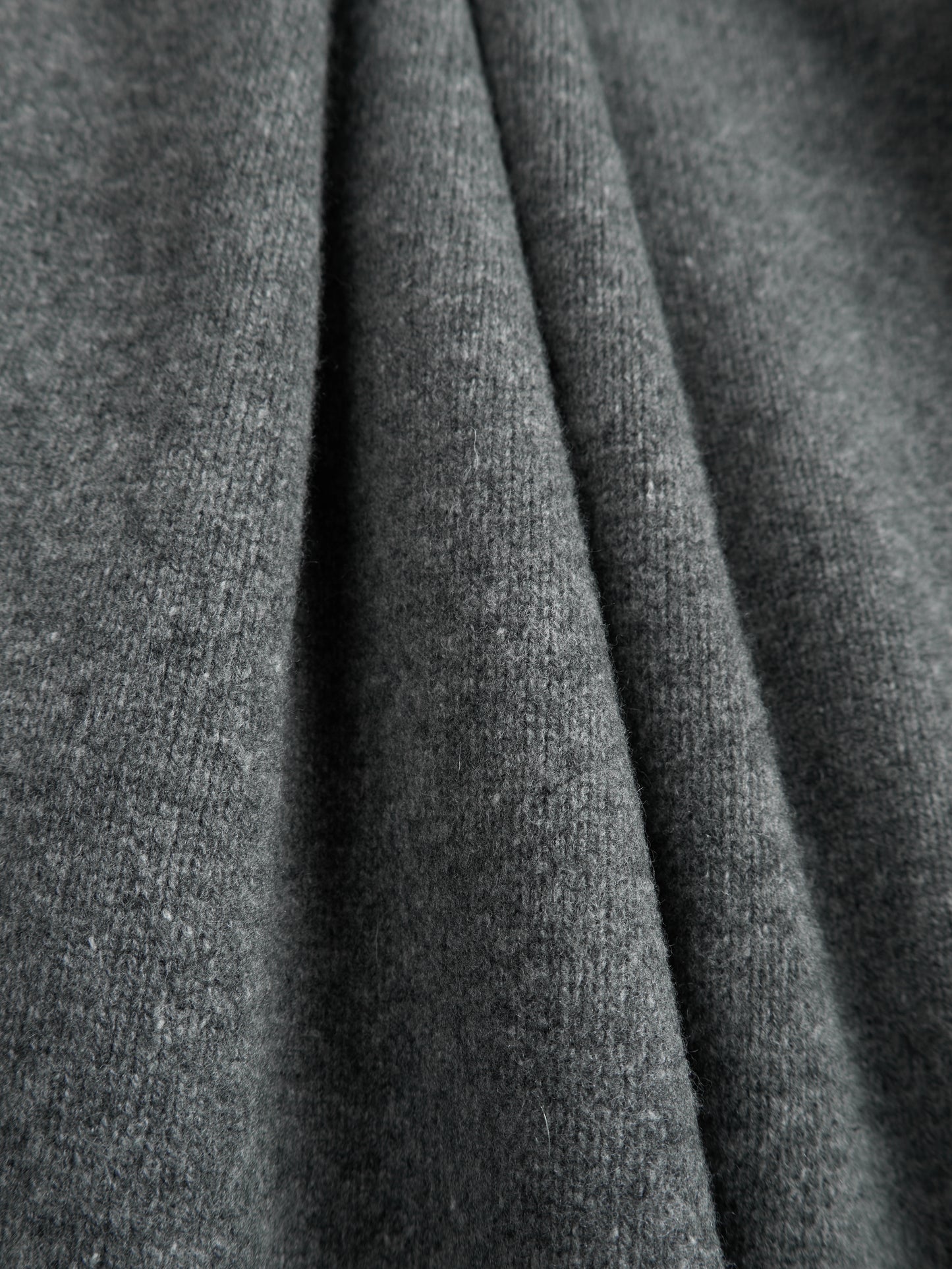 Super170's WOOL KNIT POLO SHIRTS|M.GRAY