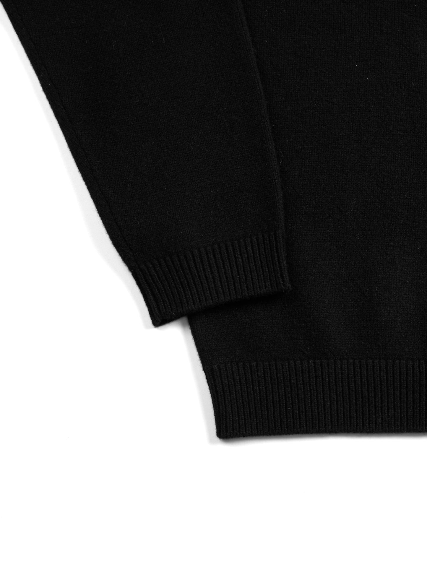 Super170's WOOL KNIT POLO SHIRTS|BLACK