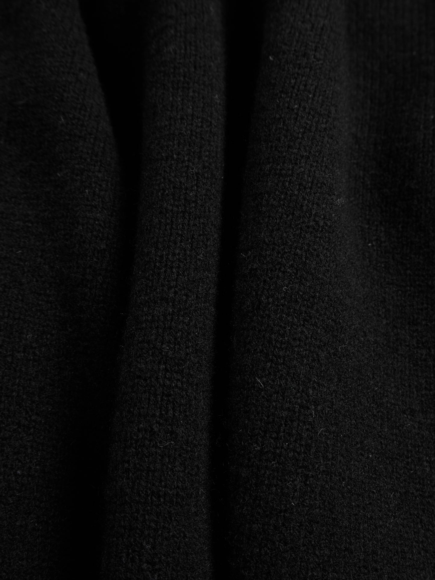 Super170's WOOL KNIT POLO SHIRTS|BLACK