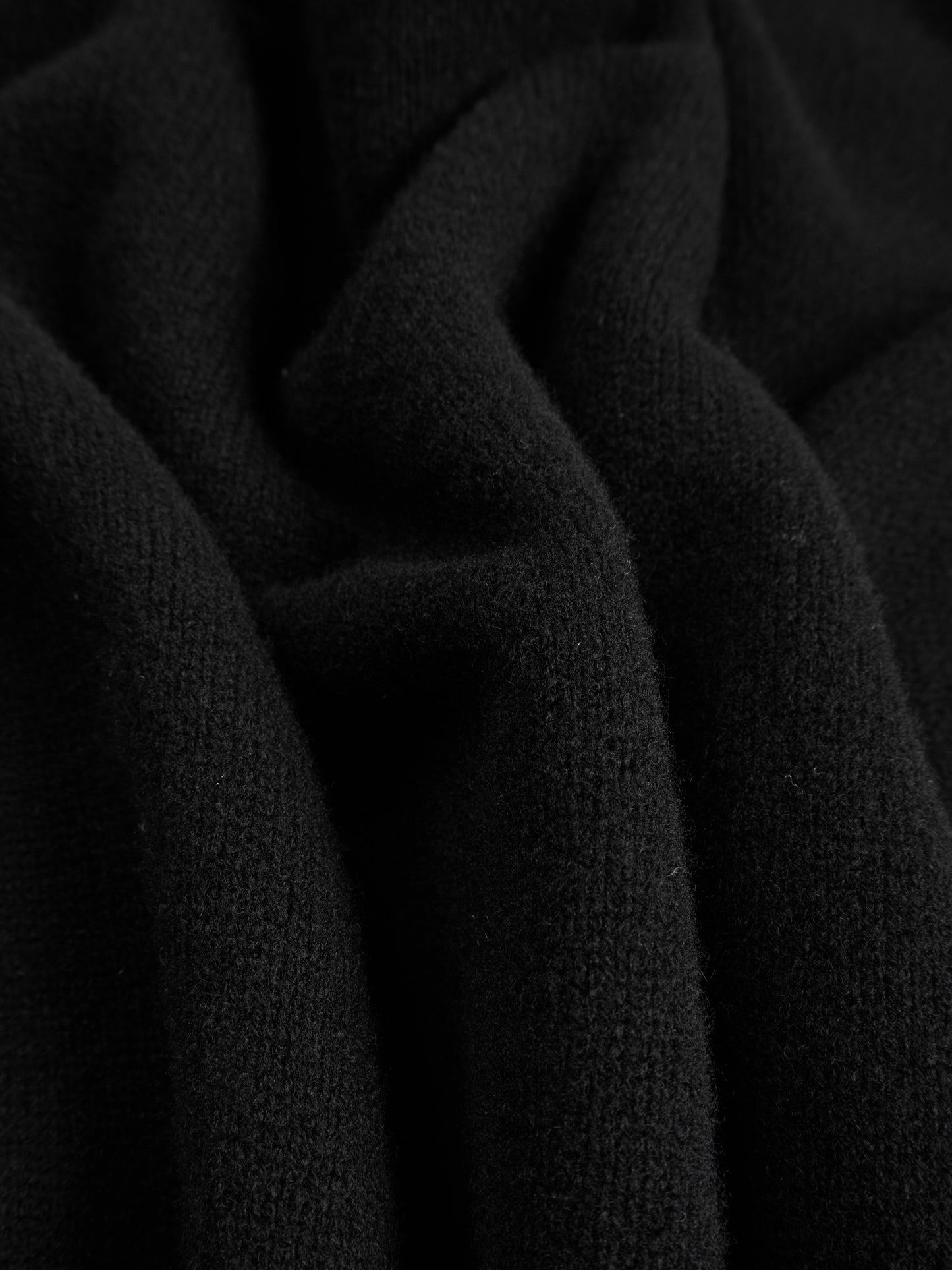 Super170's WOOL KNIT LONG DRESS|BLACK