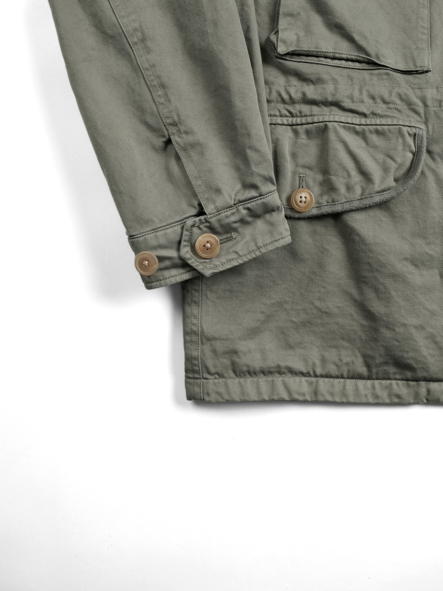 GARMENT DYED FINX/ZIMBABWE COTTON TWILL M-43 FIELD JKT|MOCHA