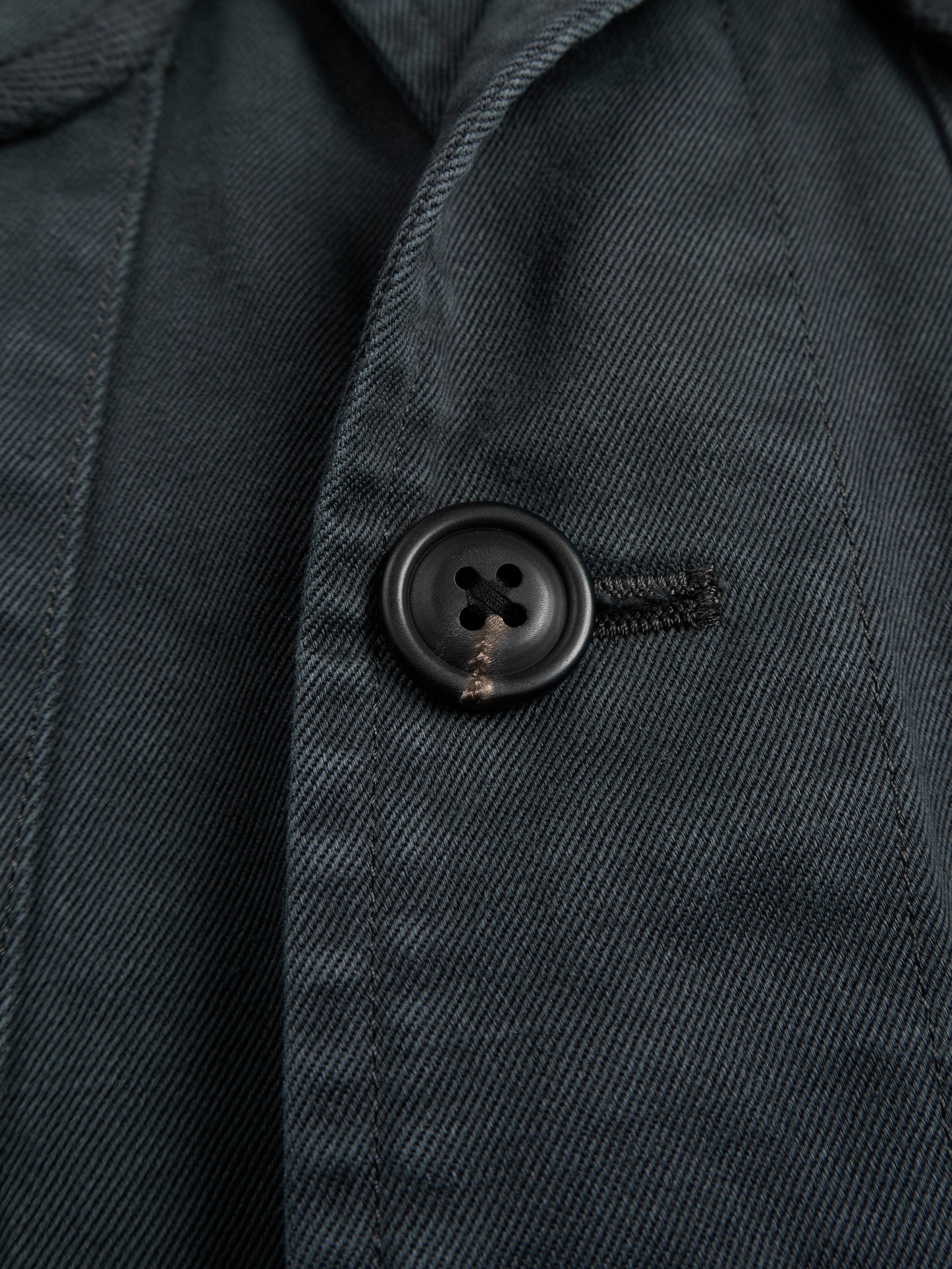 GARMENT DYED FINX/ZIMBABWE COTTON TWILL M-43 FIELD JKT|INK BLACK