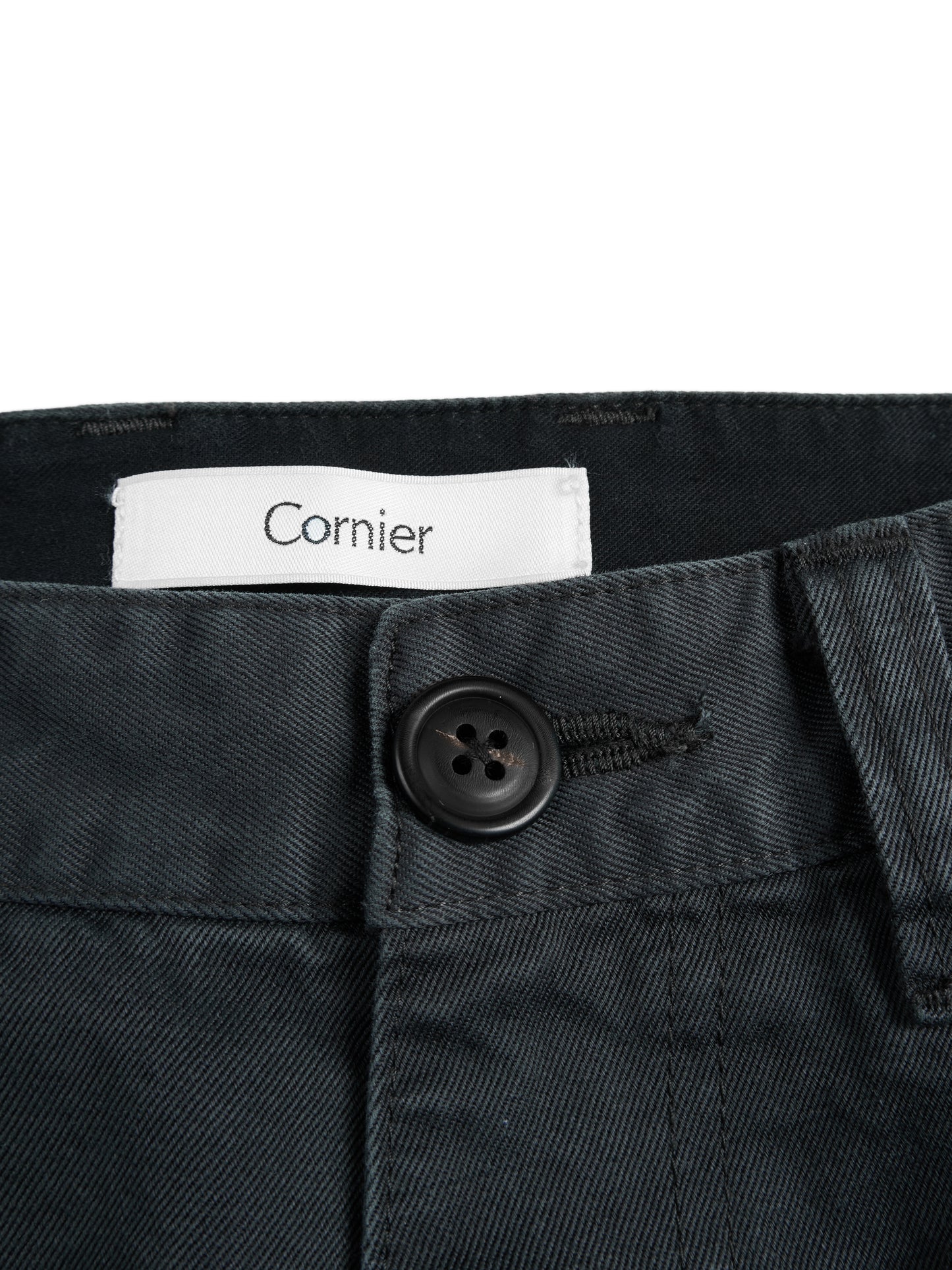 GARMENT DYED FINX/ZIMBABWE COTTON TWILL PAINTER PANTS|INK BLACK