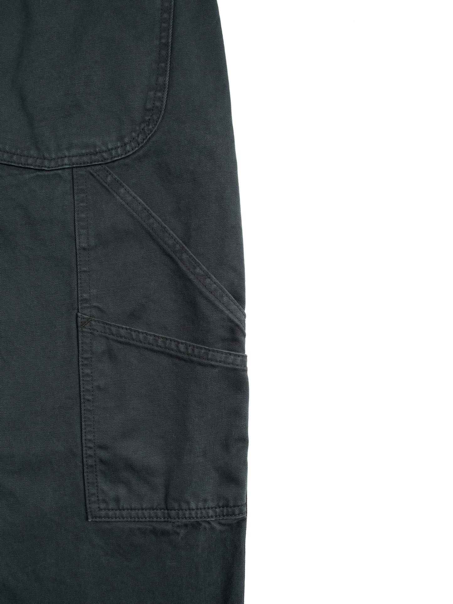 GARMENT DYED FINX/ZIMBABWE COTTON TWILL PAINTER PANTS|INK BLACK