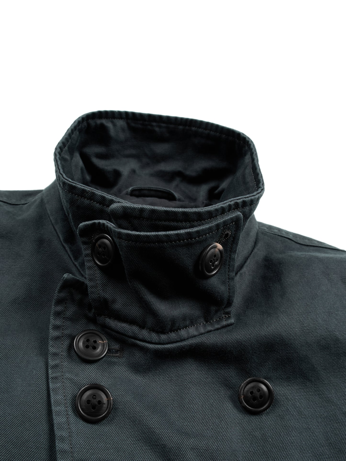 GARMENT DYED FINX/ZIMBABWE COTTON TWILL M-43 FIELD JKT|INK BLACK