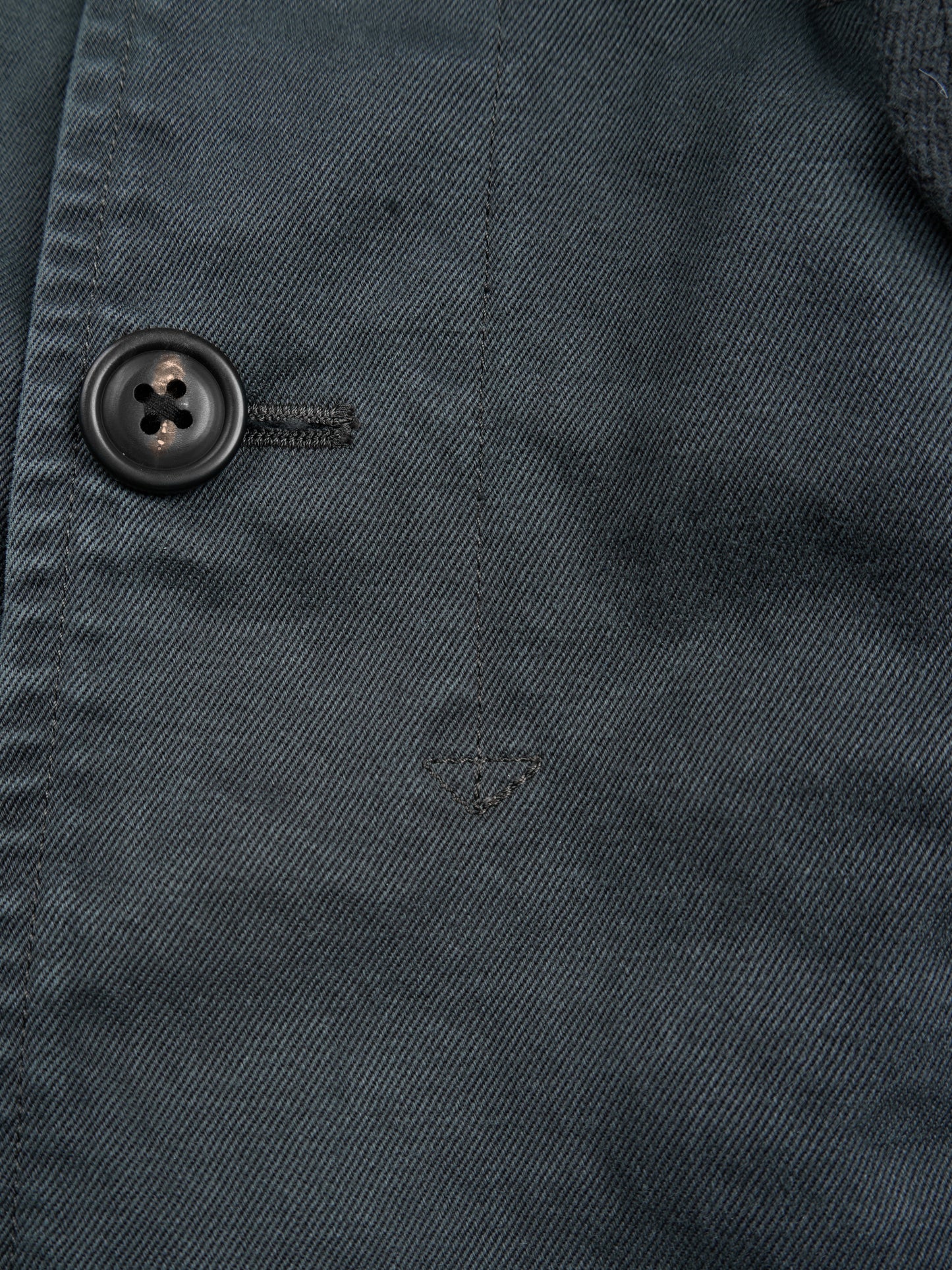 GARMENT DYED FINX/ZIMBABWE COTTON TWILL M-43 FIELD JKT|INK BLACK
