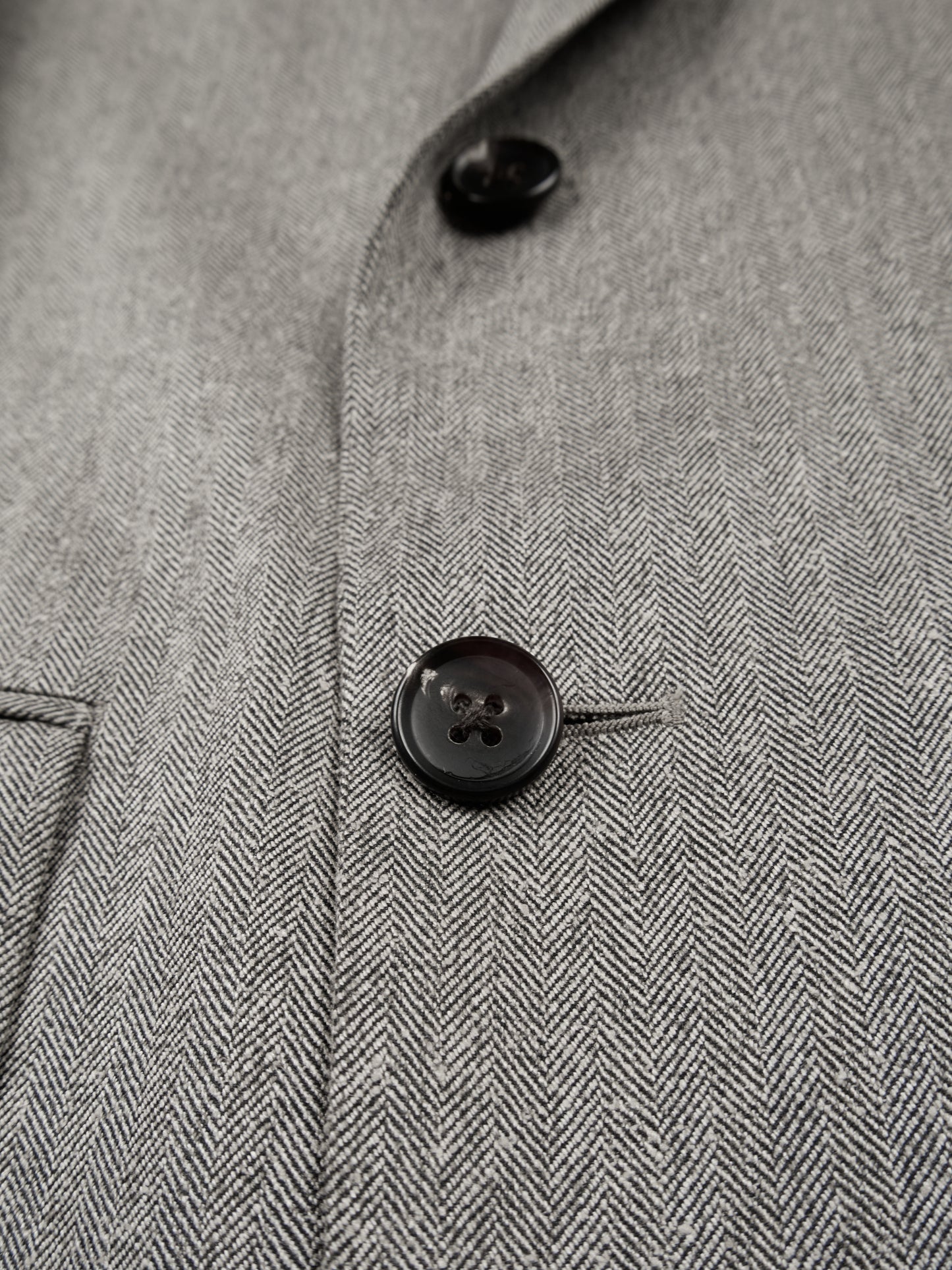 Super130's WOOL/SILK HERRINGBONE DOUBLE BREASTED JACKET|BROWN