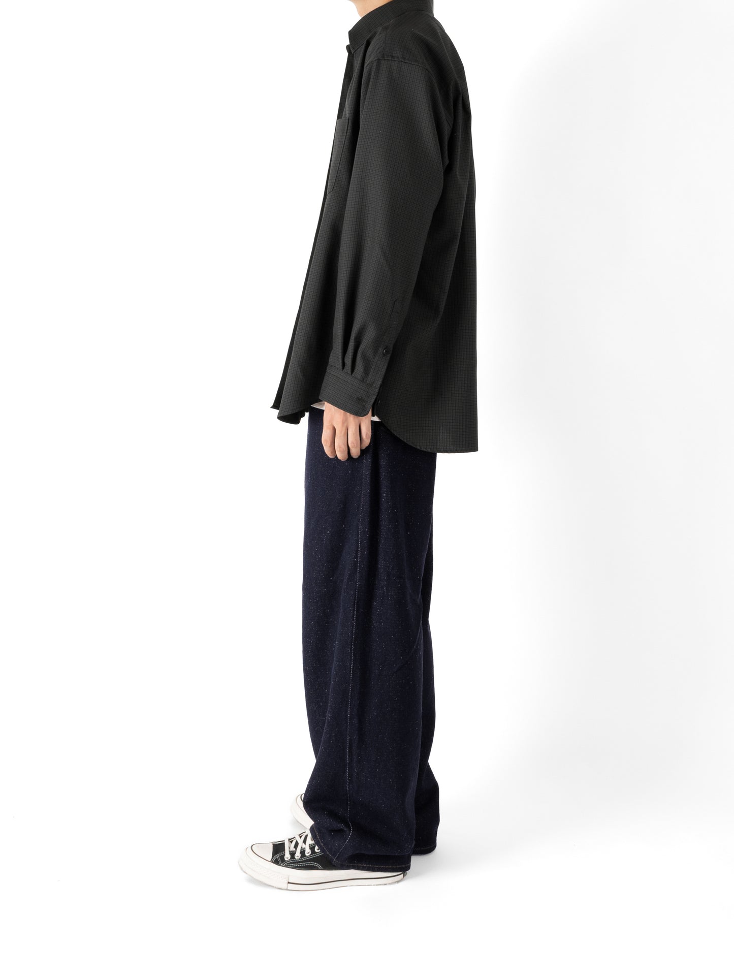 Model 176cm/62kg size L color BLACK CHECK着用