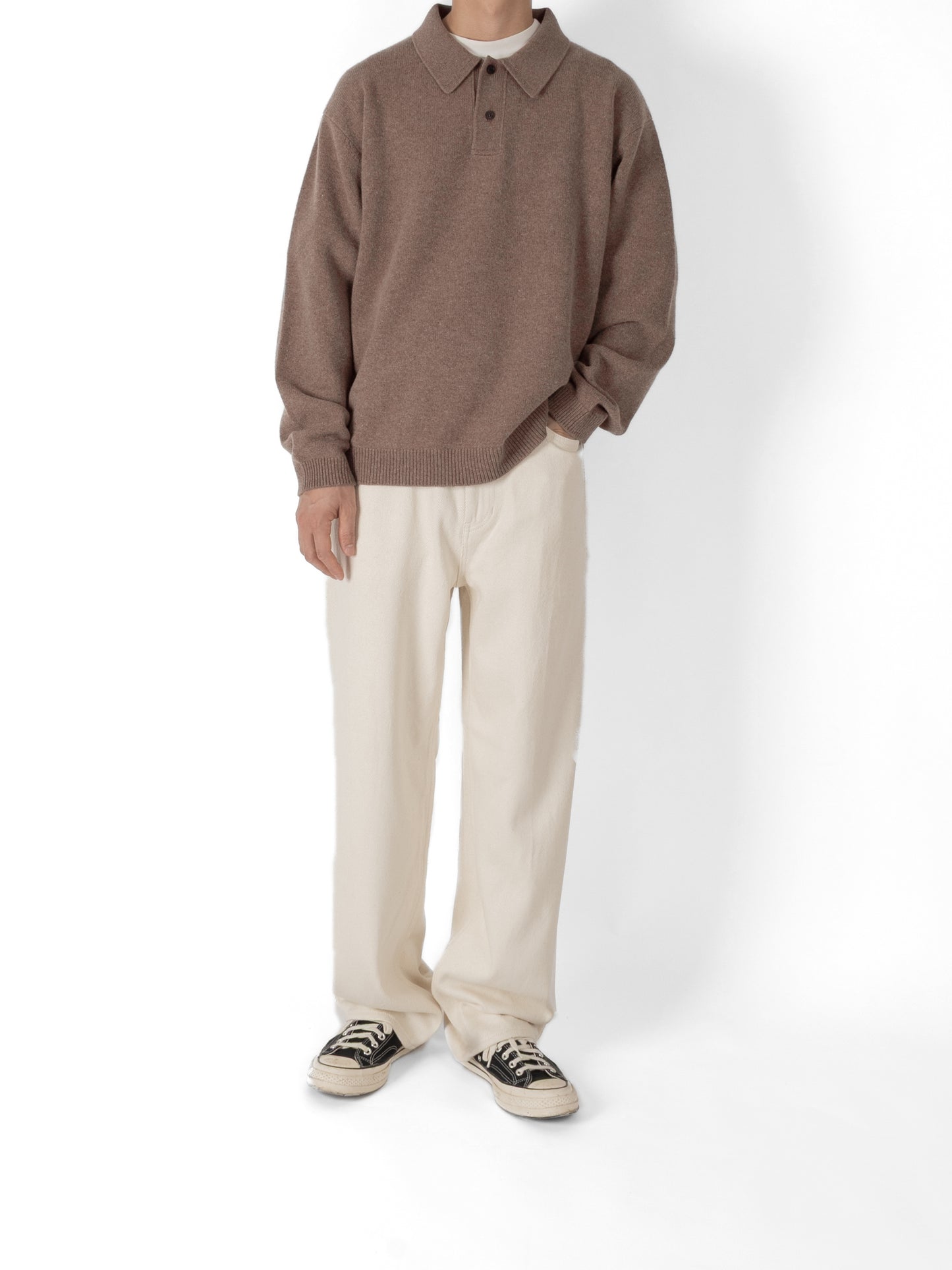 Model 176cm/62kg size M color TOP BROWN着用