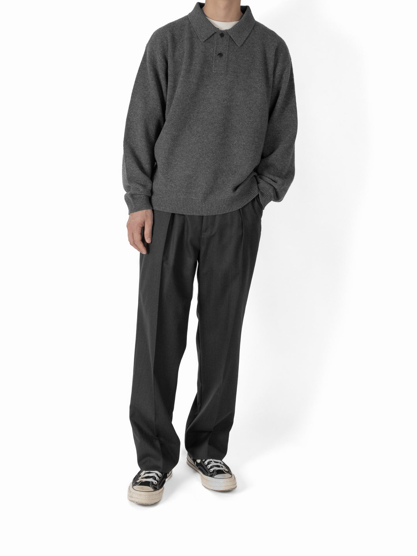 Model 176cm/62kg size M color M.GRAY着用