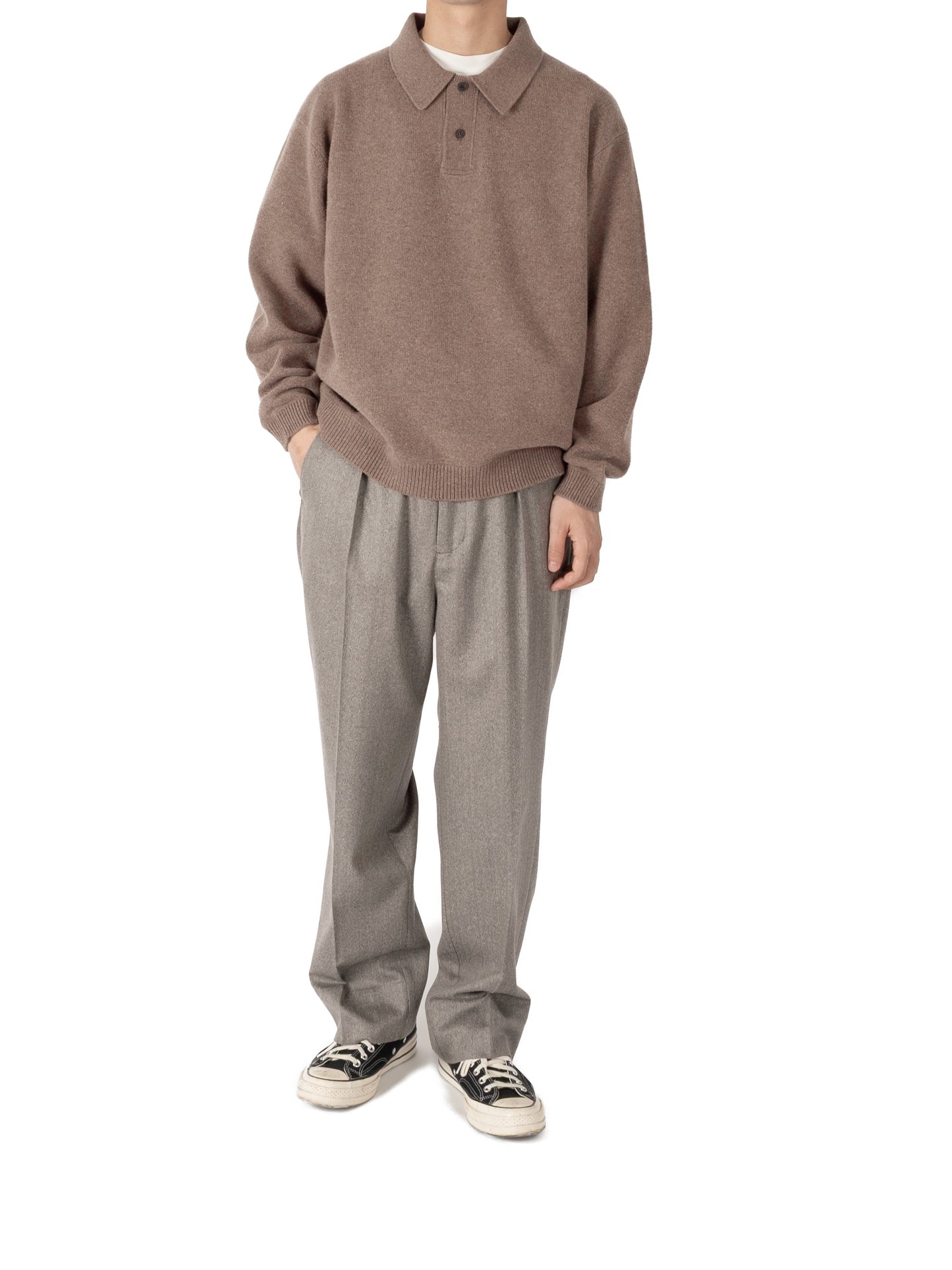 Model 176cm/62kg size M color TOP BROWN着用