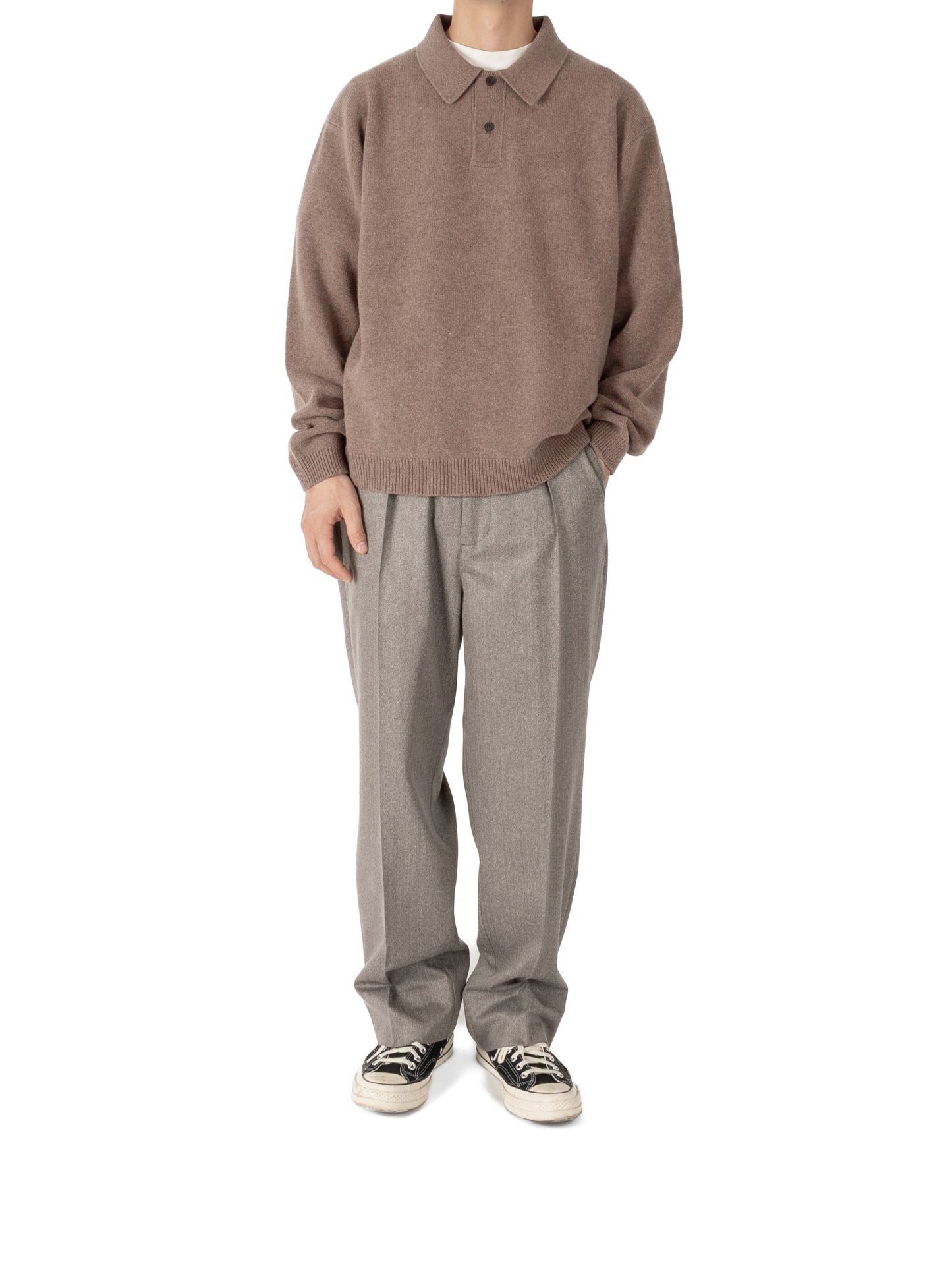 Model 176cm/62kg size M color TOP BROWN着用