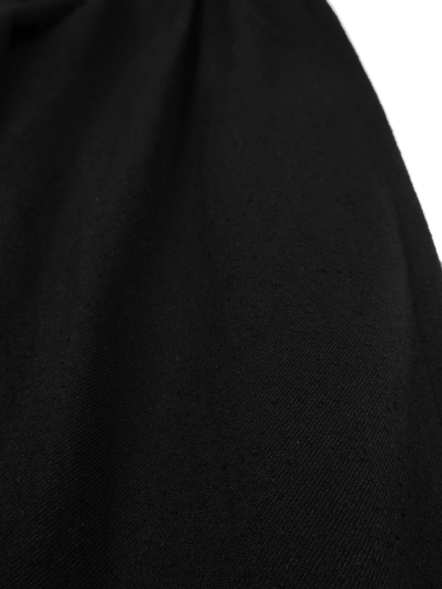 Super140's WOOL SILK NEP BELTED PANTS|BLACK