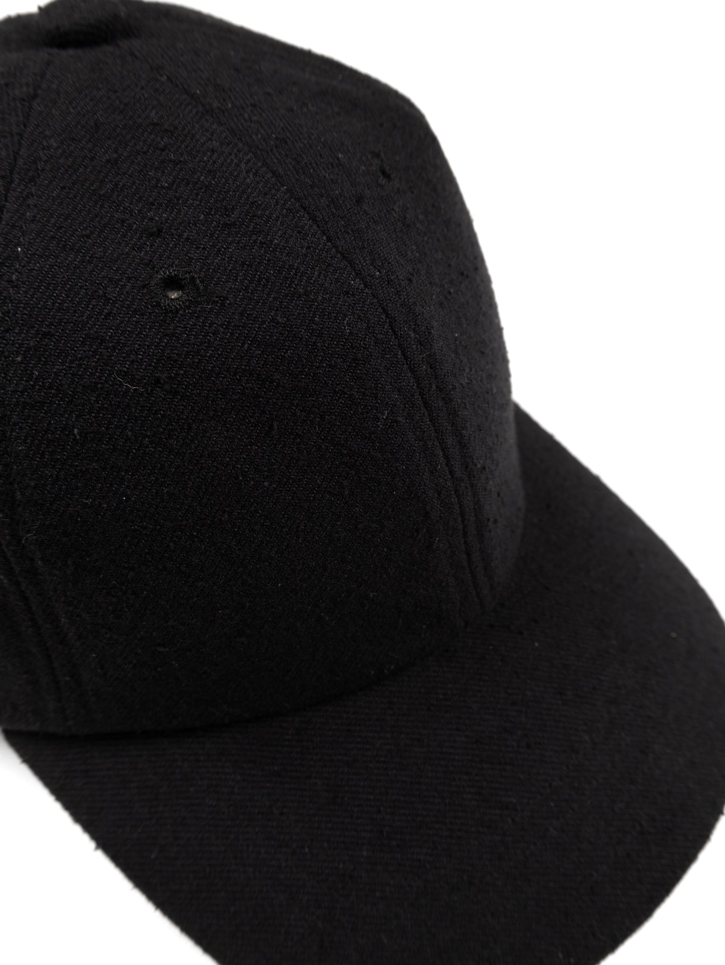 Super140's WOOL SILK NEP CAP|BLACK