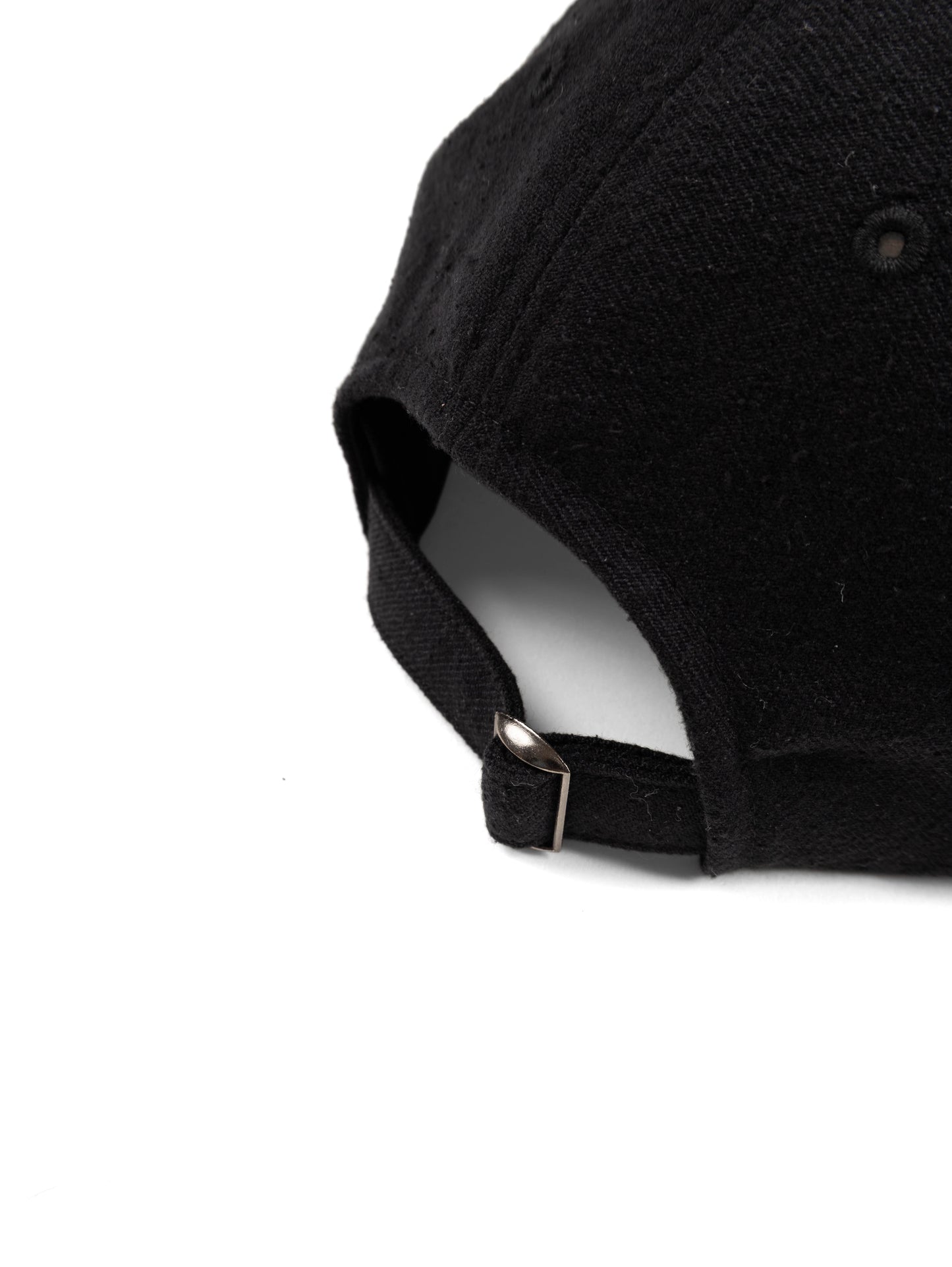 Super140's WOOL SILK NEP CAP|BLACK