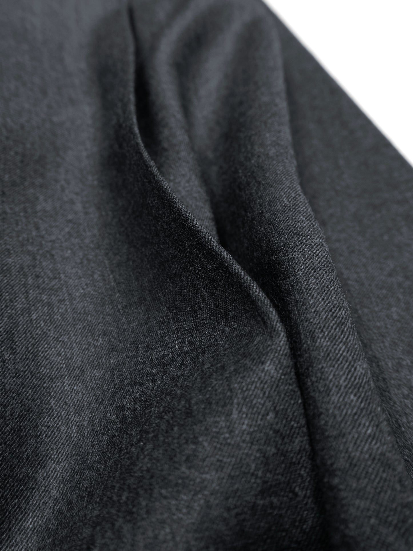 Super130's WORSTED WOOL LIGHT MILLED SLACKS for WOMEN|TOP GRAY