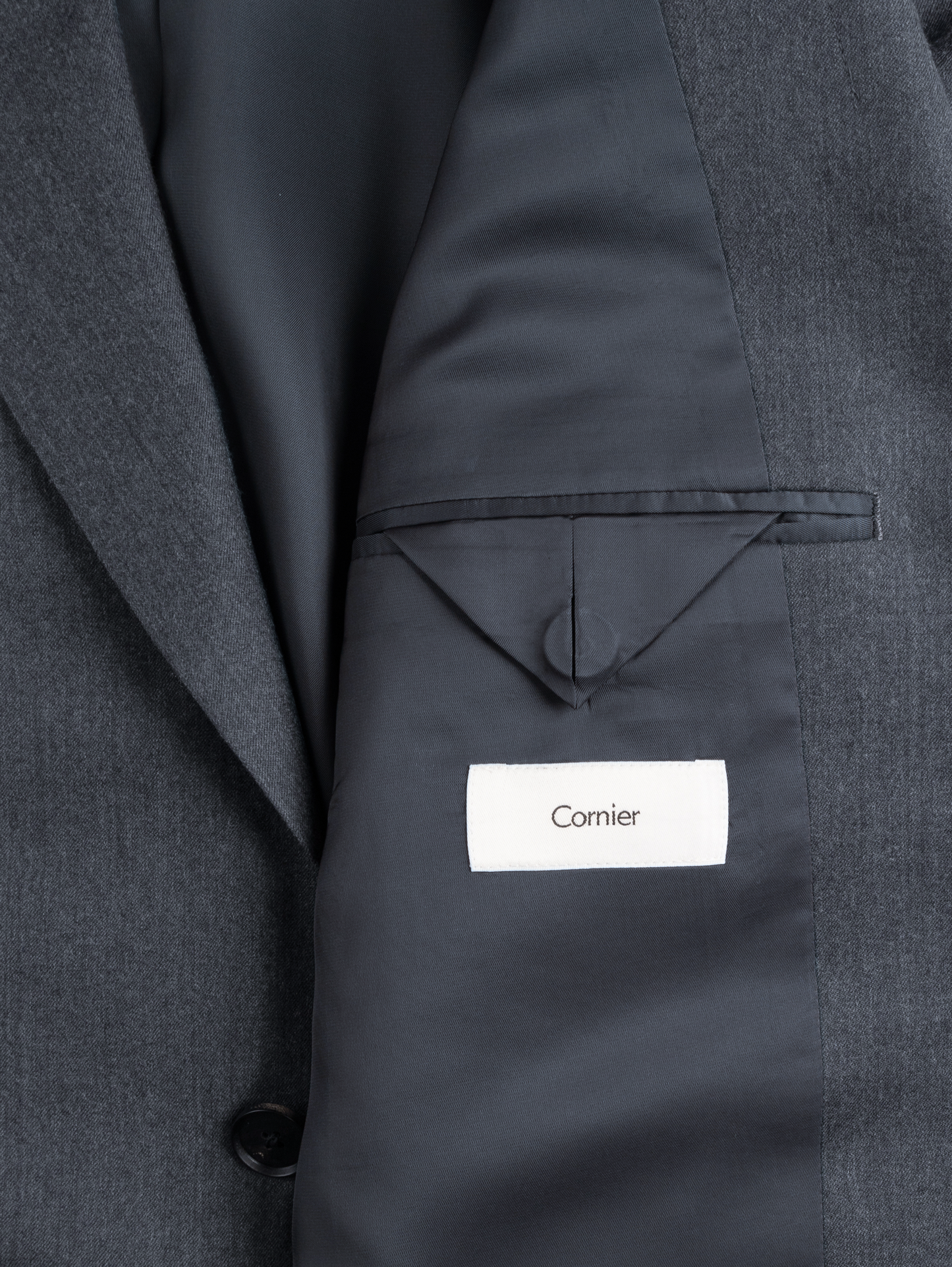 Super130's WORSTED WOOL LIGHT MILLED TAILORED JACKET|TOP GRAY