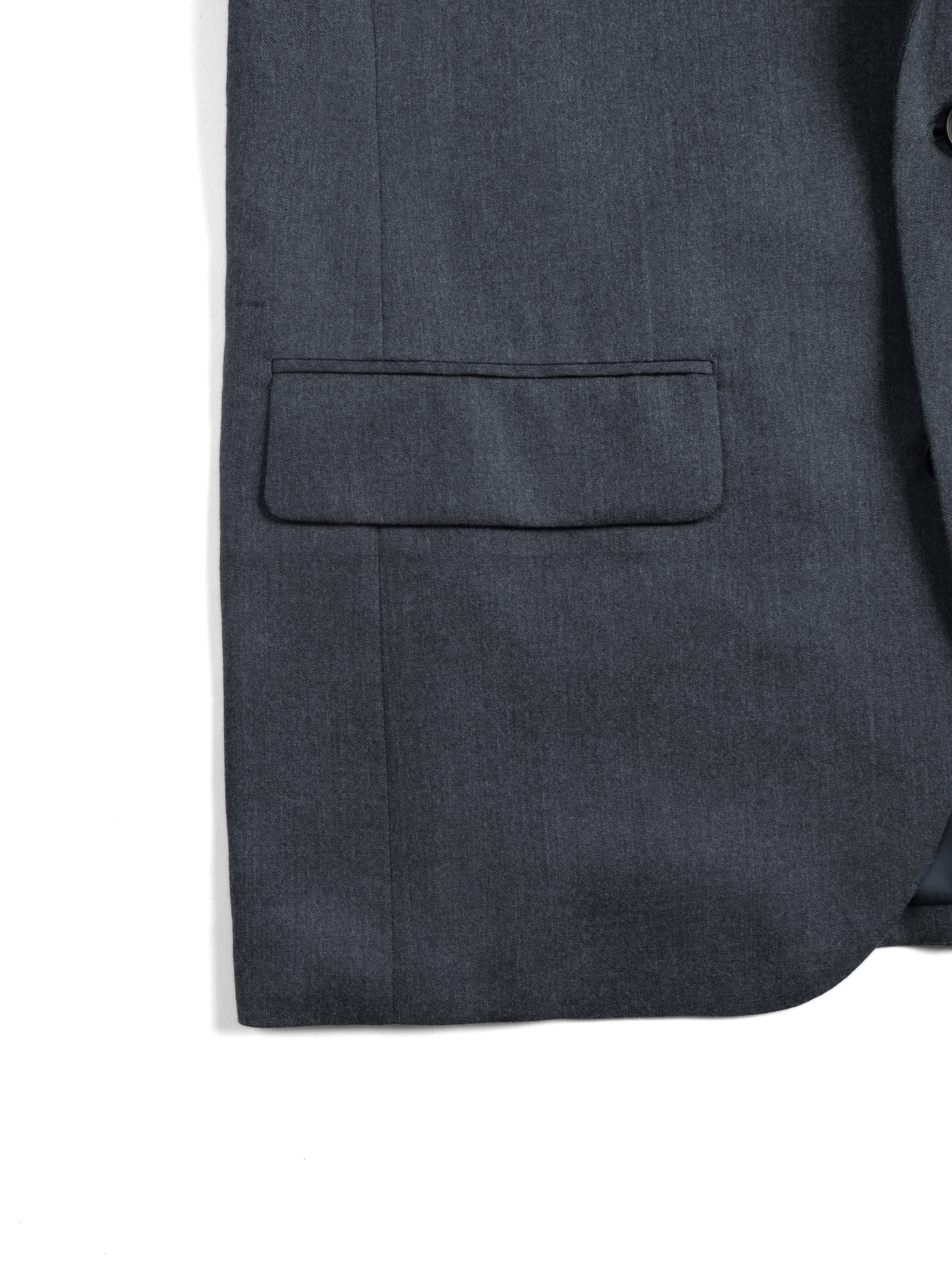 Super130's WORSTED WOOL LIGHT MILLED TAILORED JACKET|TOP GRAY