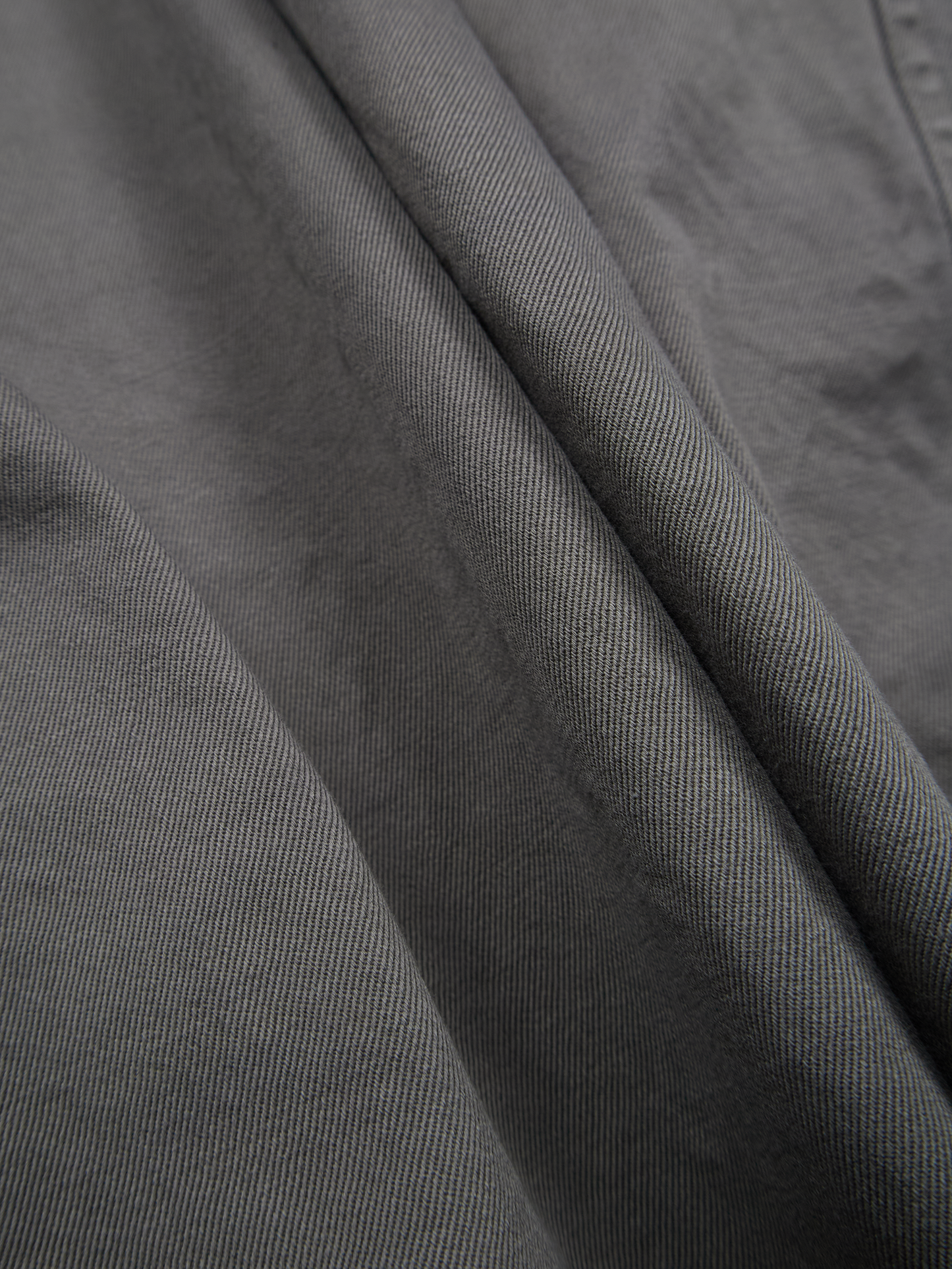 GARMENT DYED FINX/ZIMBABWE COTTON M-65 FISHTAIL COAT|GRAY