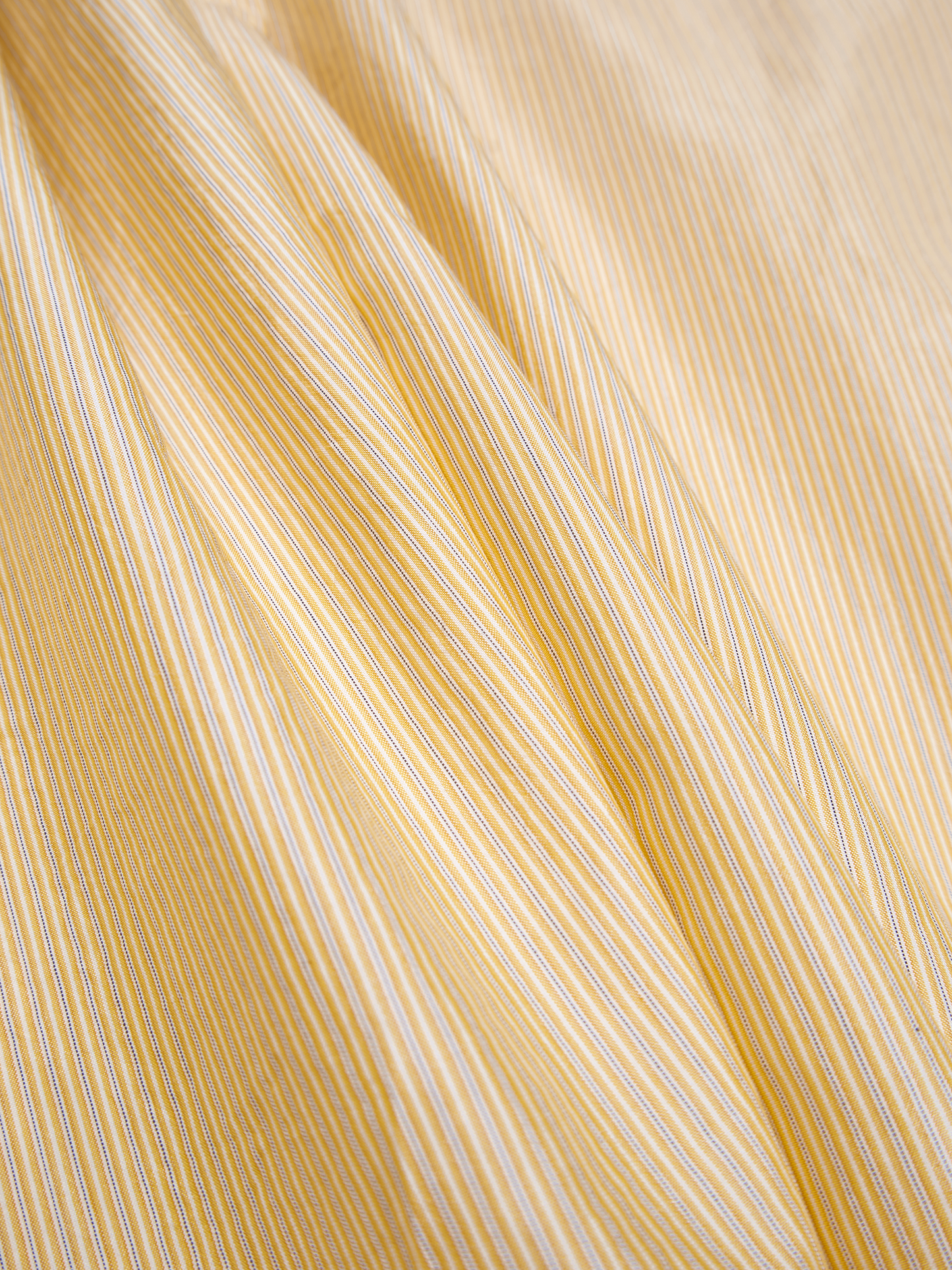 RAW SILK/GIZA STRIPE SHIRTS|YELLOW