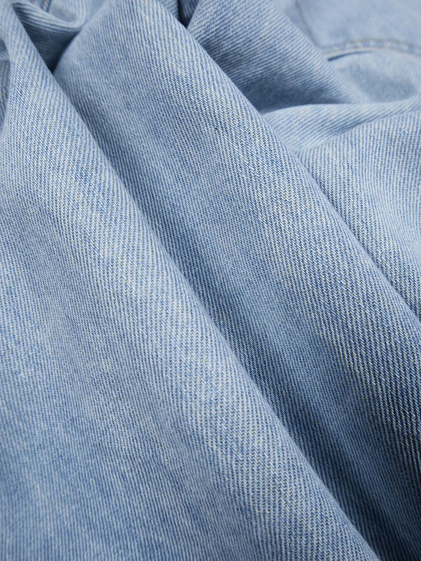 SILK/COTTON VINTAGE DENIM PANTS|LIGHT BLUE