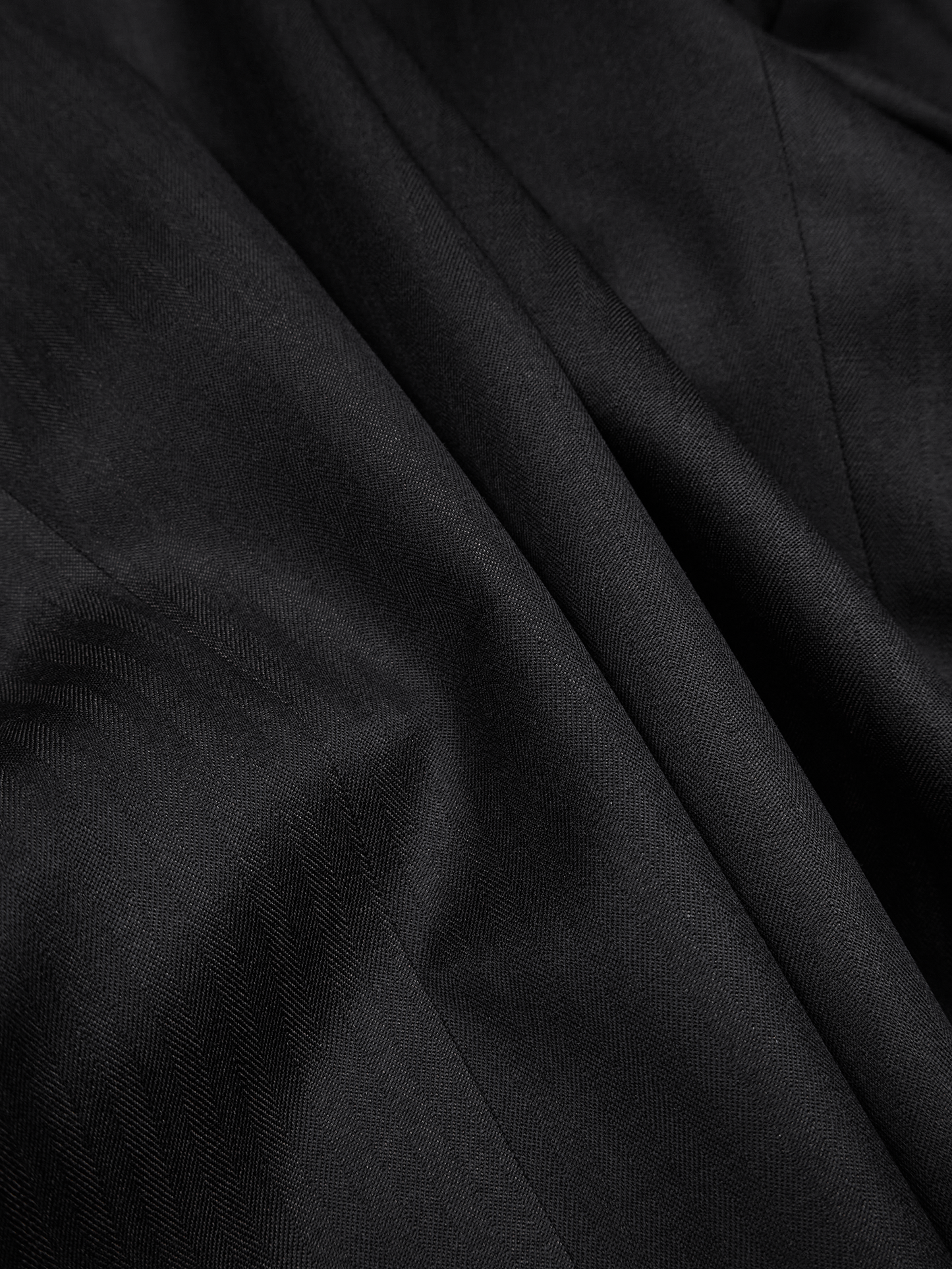 Super140's WOOL/KID MOHAIR HERRINGBONE JACKET|BLACK BROWN